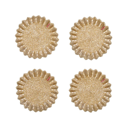 Etoile Coasters in Champagne - Set of 4 - in Gift Box