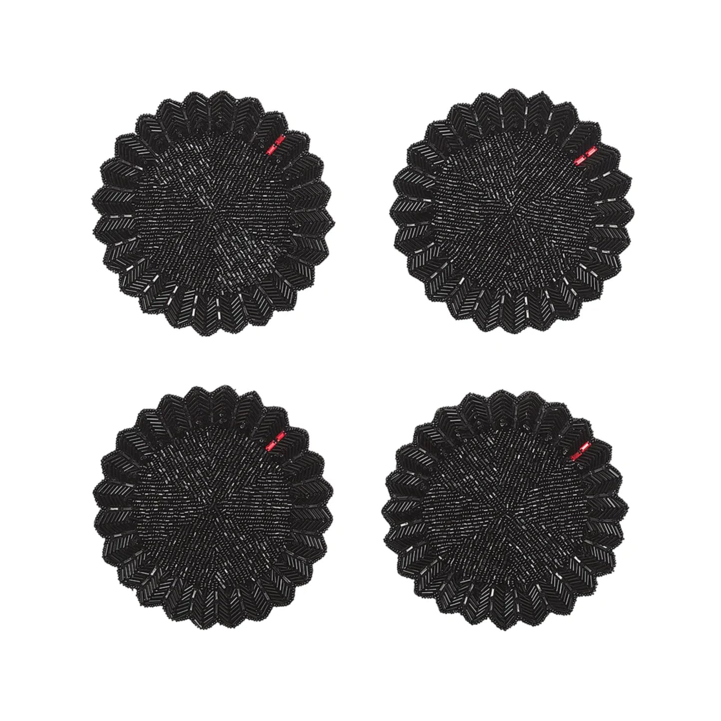 Etoile Coasters in Black - Set of 4 - in Gift Box