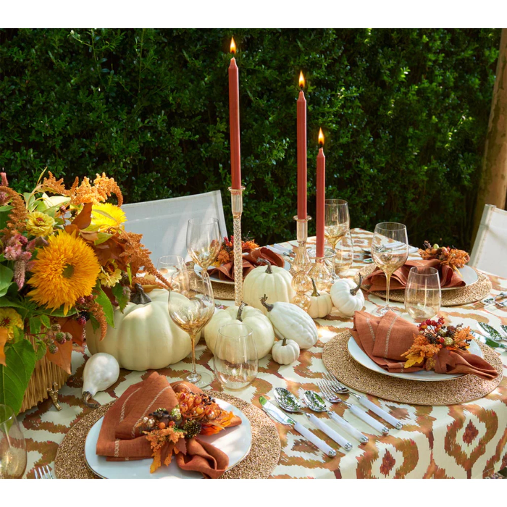 Fall Frolic Napkin Ring in Brown & Orange - Set of 4