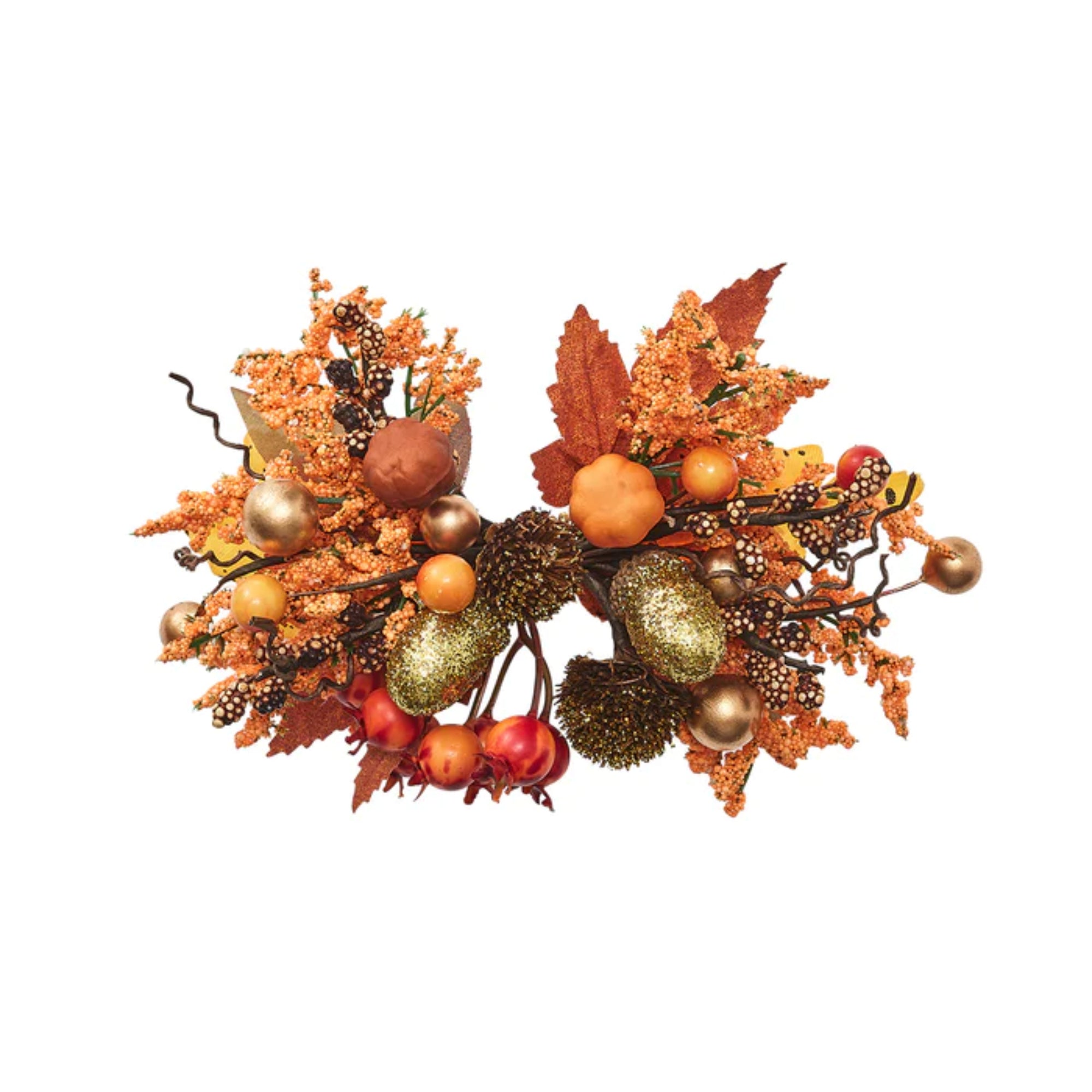 Fall Frolic Napkin Ring in Brown & Orange - Set of 4