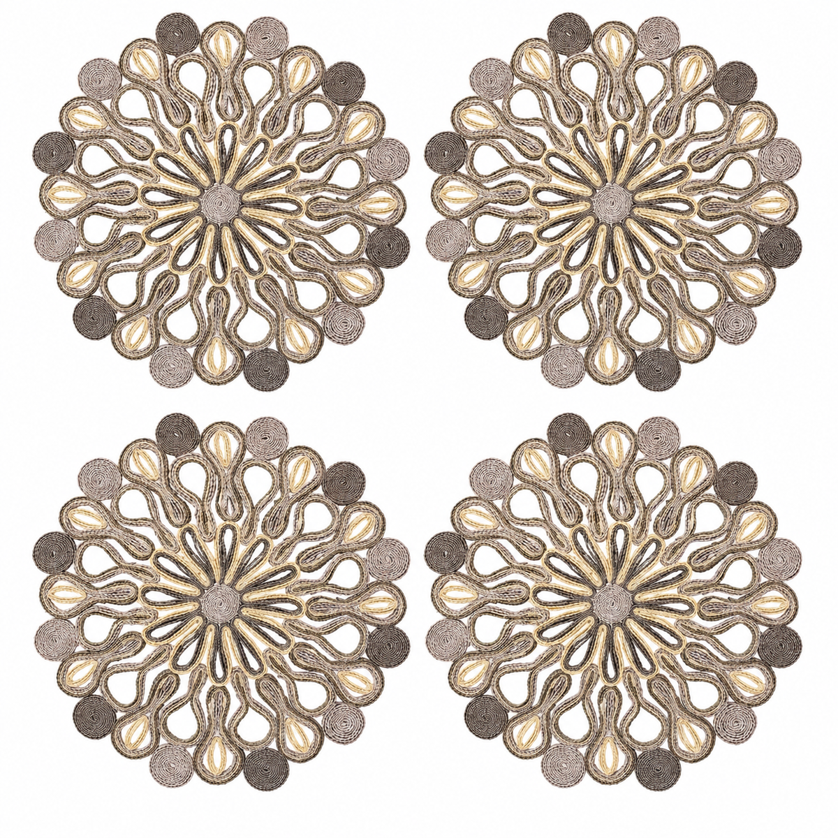 Marisol Placemat in Natural & Grey - Set of 4