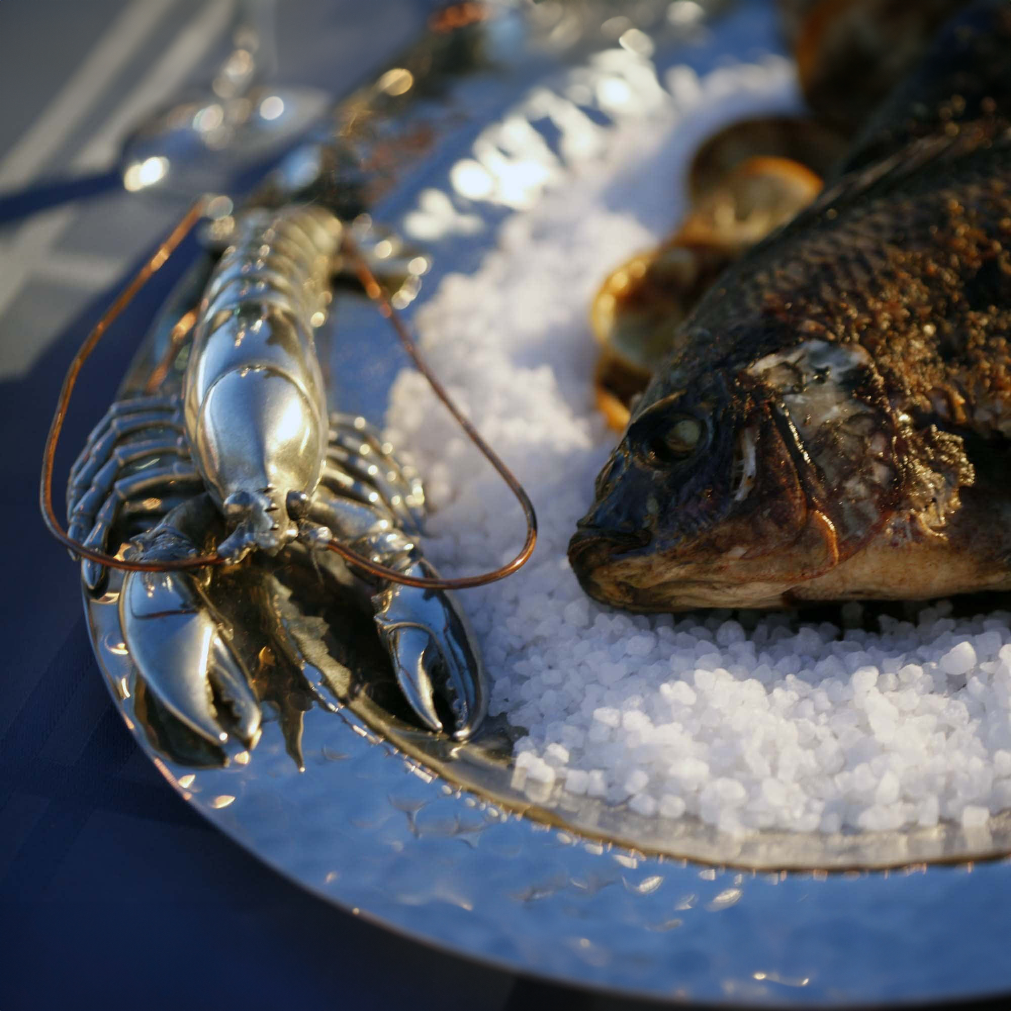 Pewter Lobster - Steel Tray