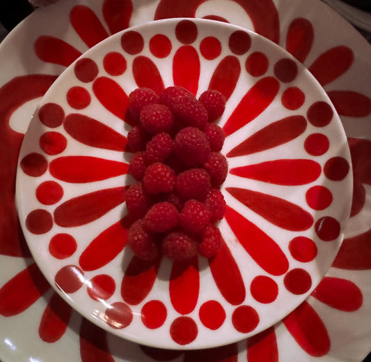 Helios Red Dessert Plate