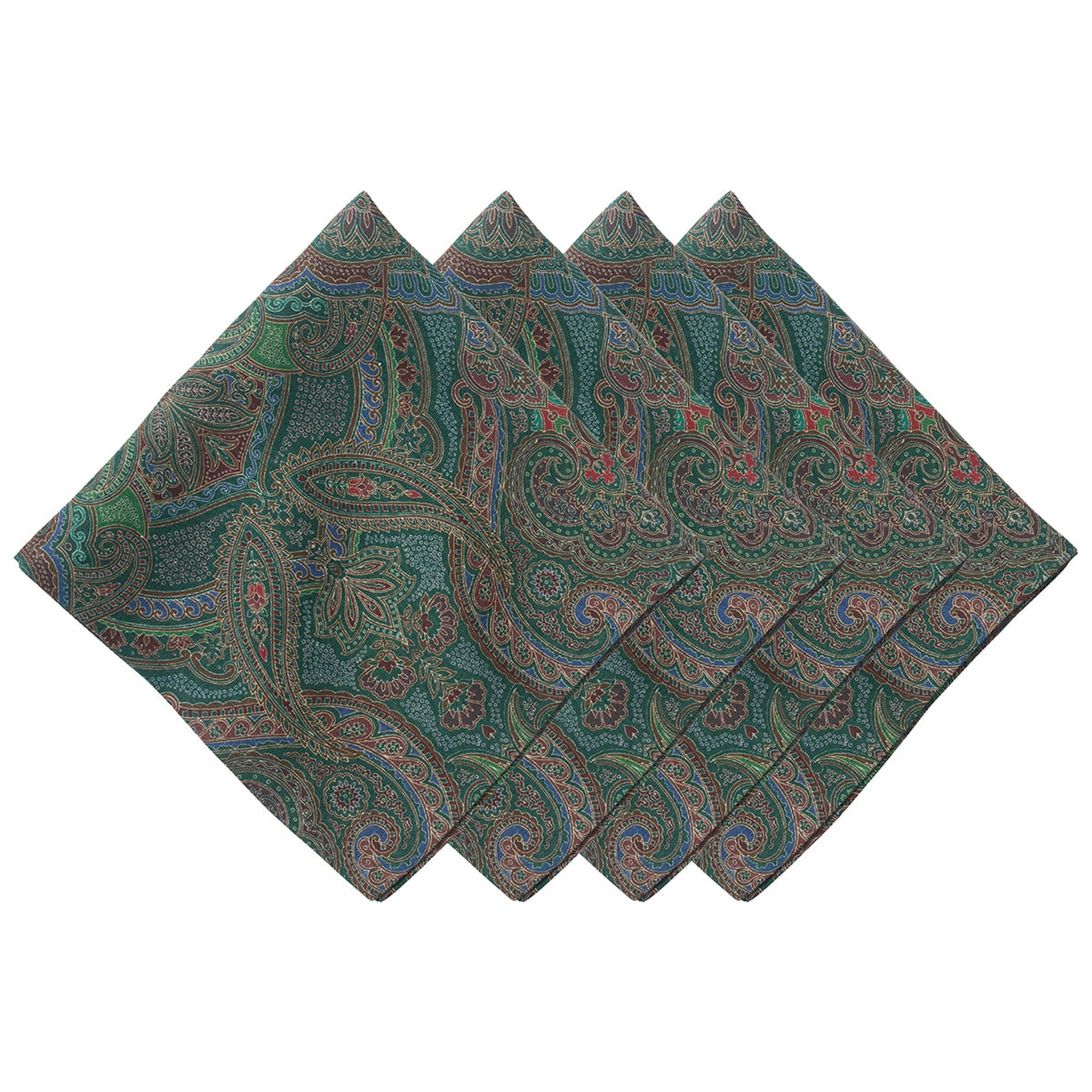 Paisley Napkins in Evergreen - Set of 4