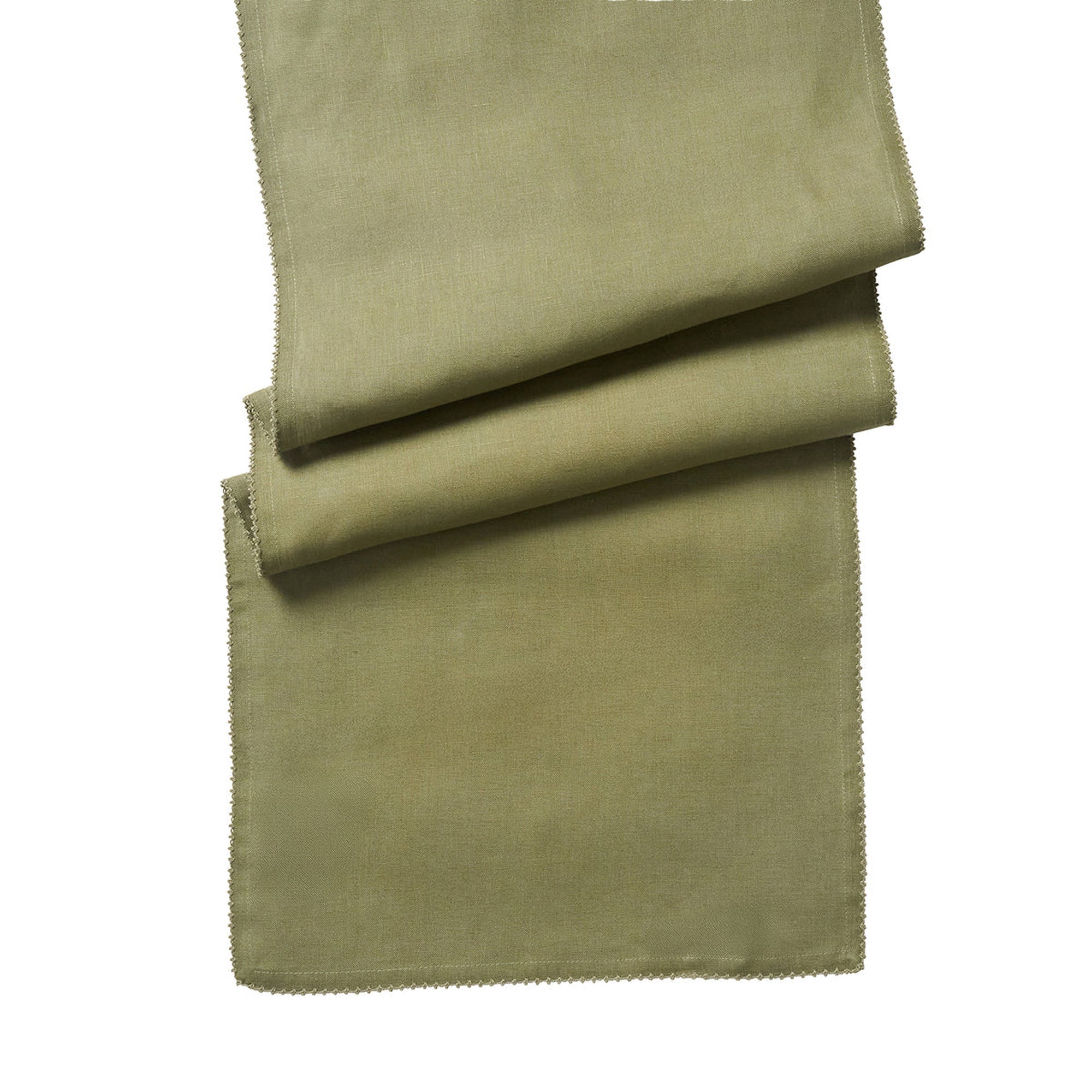Berry Scallop 18" x 90" Table Runner in Sage