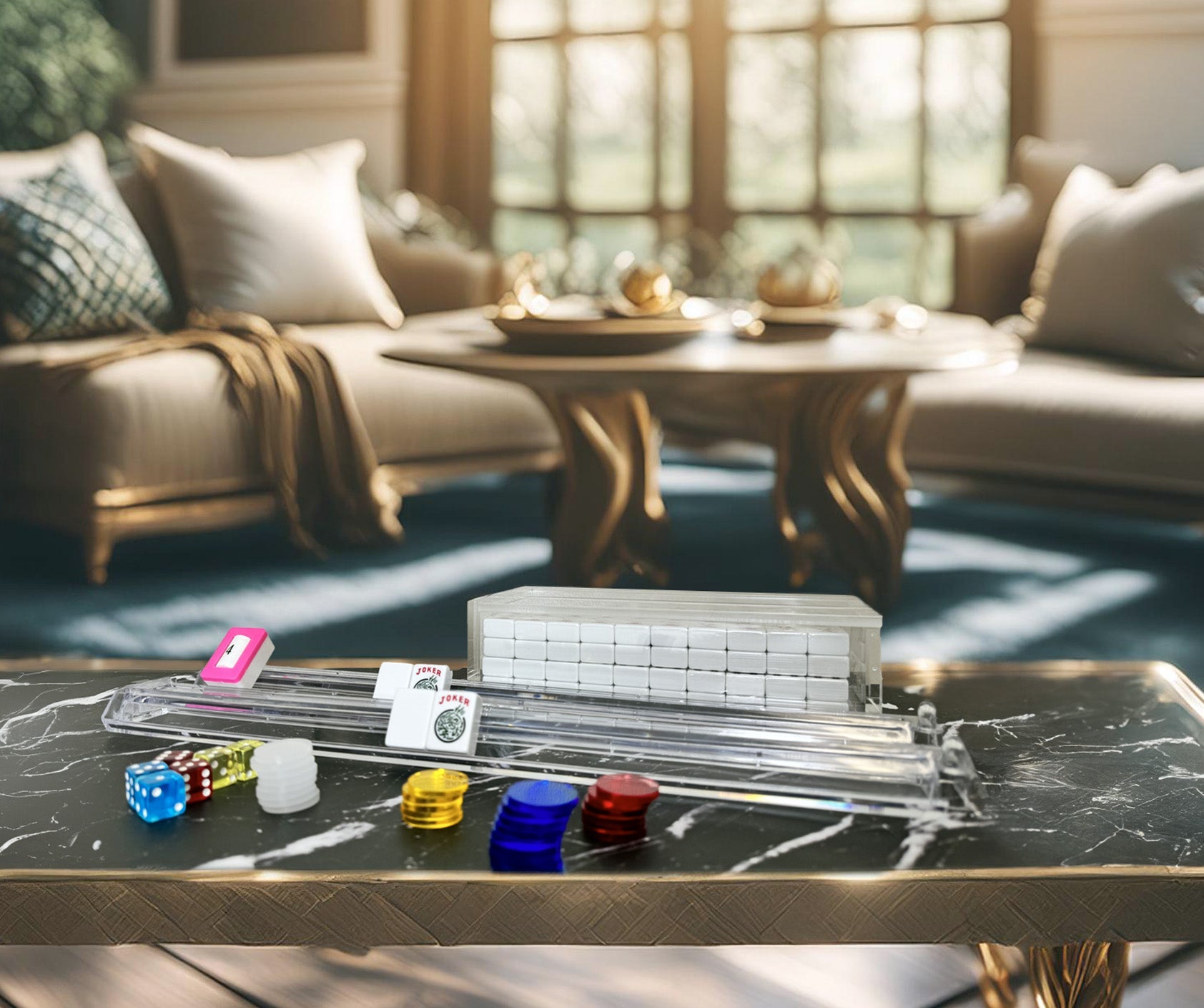 Lucite “Mahjong” Set