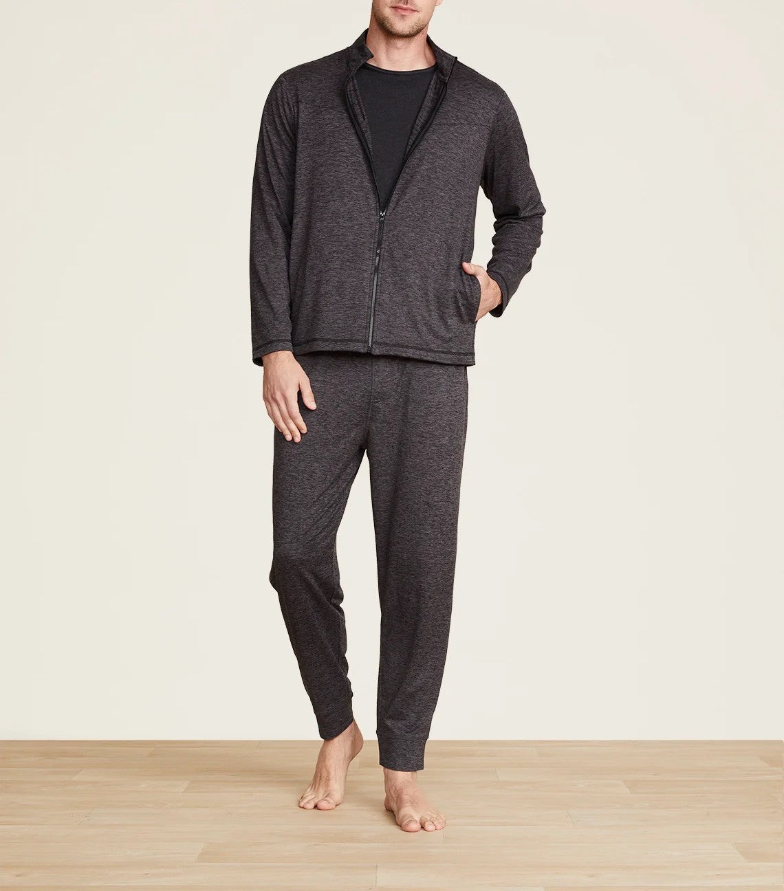 Malibu Collection Butterchic Knit Men's Heavy Zip Up