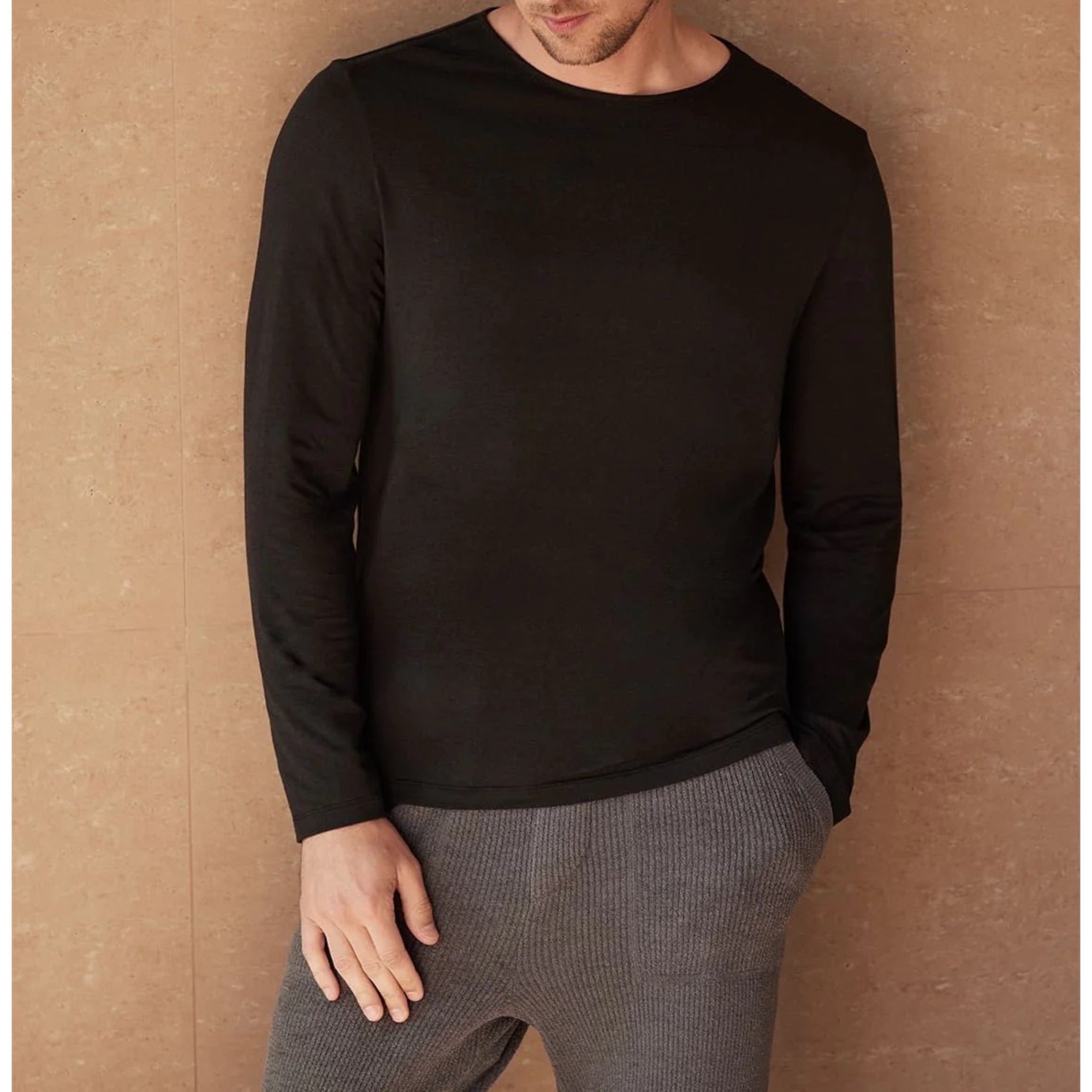 Malibu Collection Men's Seamed Long Sleeve