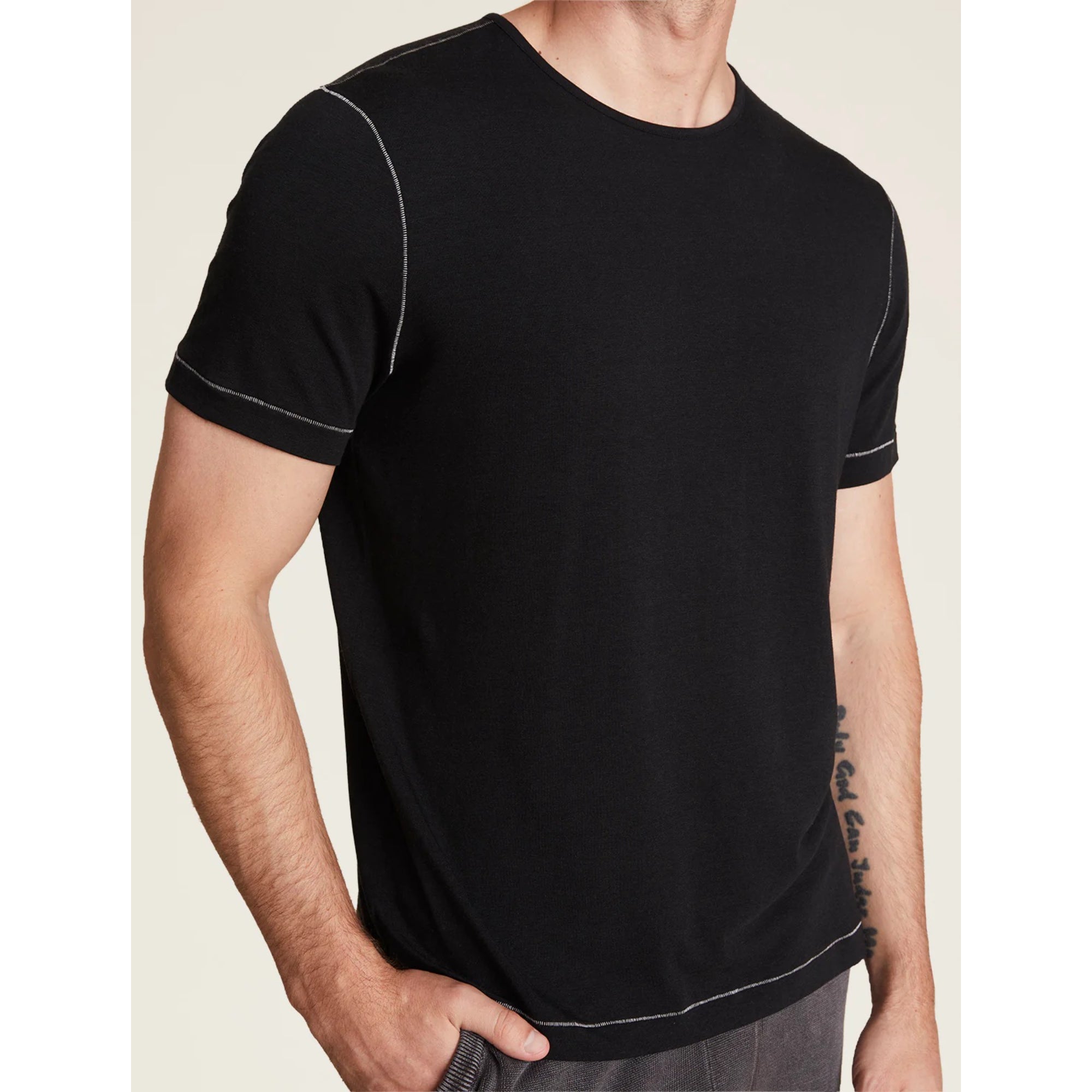 Malibu Collection Men's Short Sleeve Pick Stitch Tee