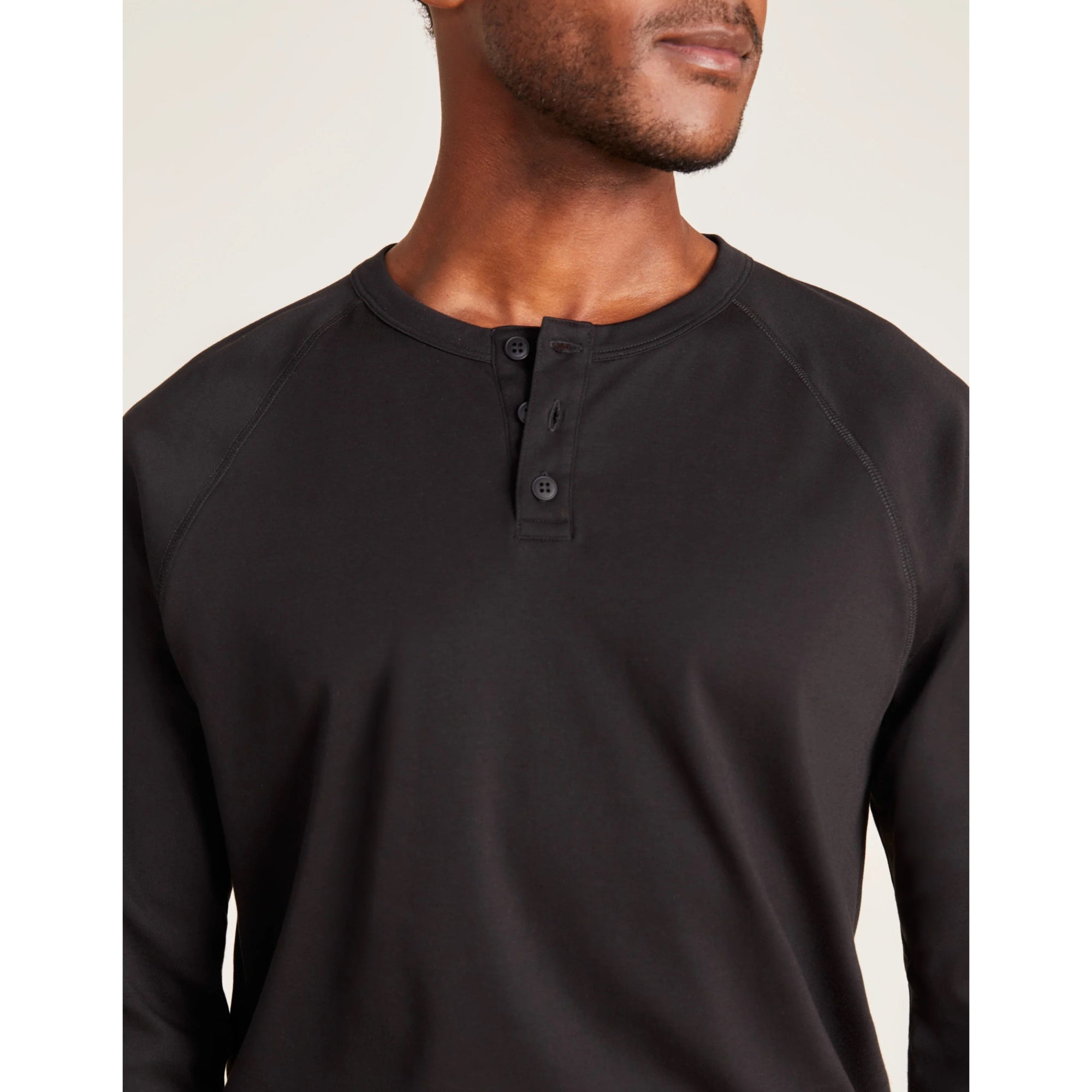 Malibu Collection Men's Pima Jersey Long Sleeve Henley