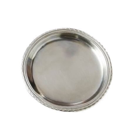 Pewter Scallop Rimmed Wine Coaster