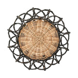 Provence Rattan Placemat in Black - Set of 2