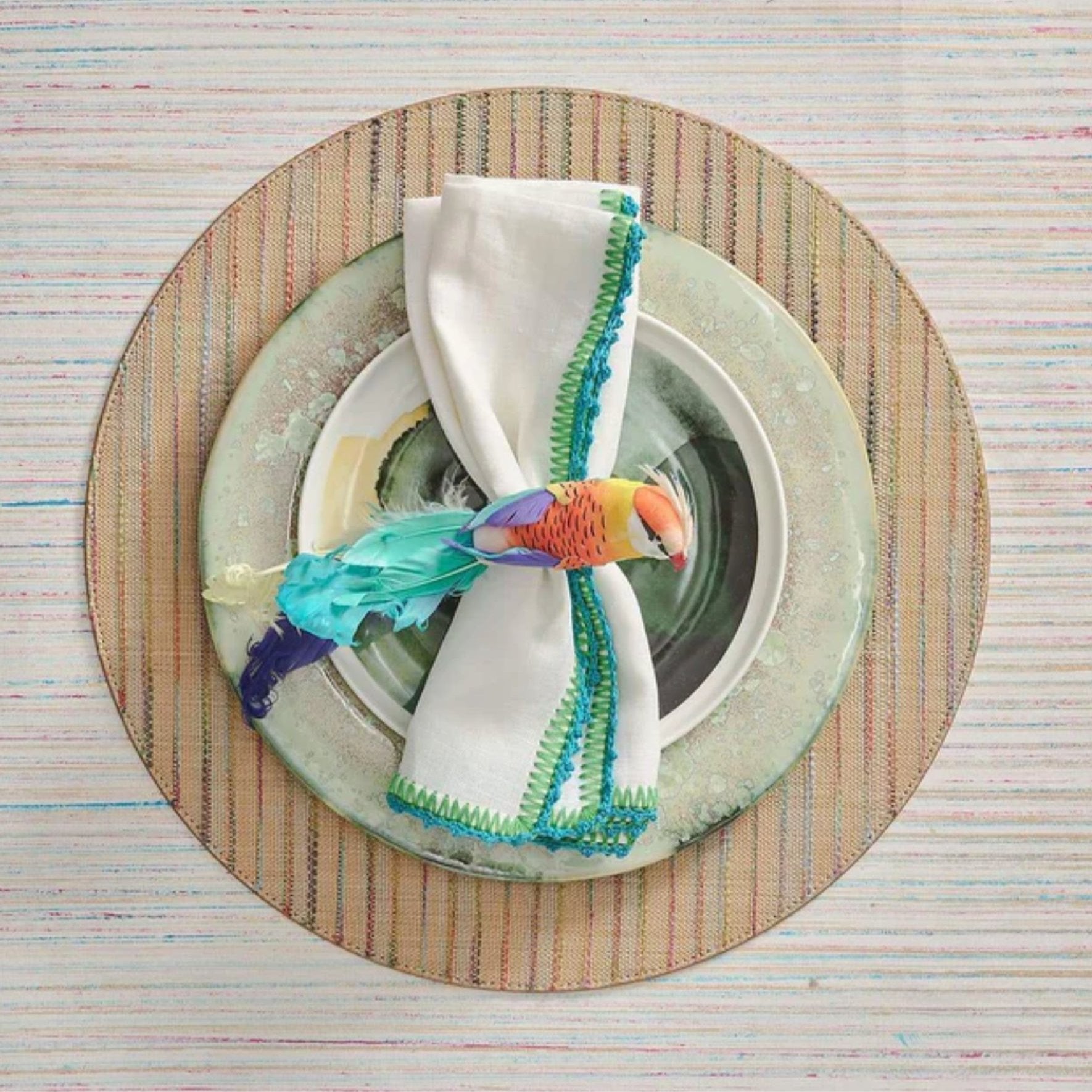 Rio Napkin Ring in Multi - Set of 4