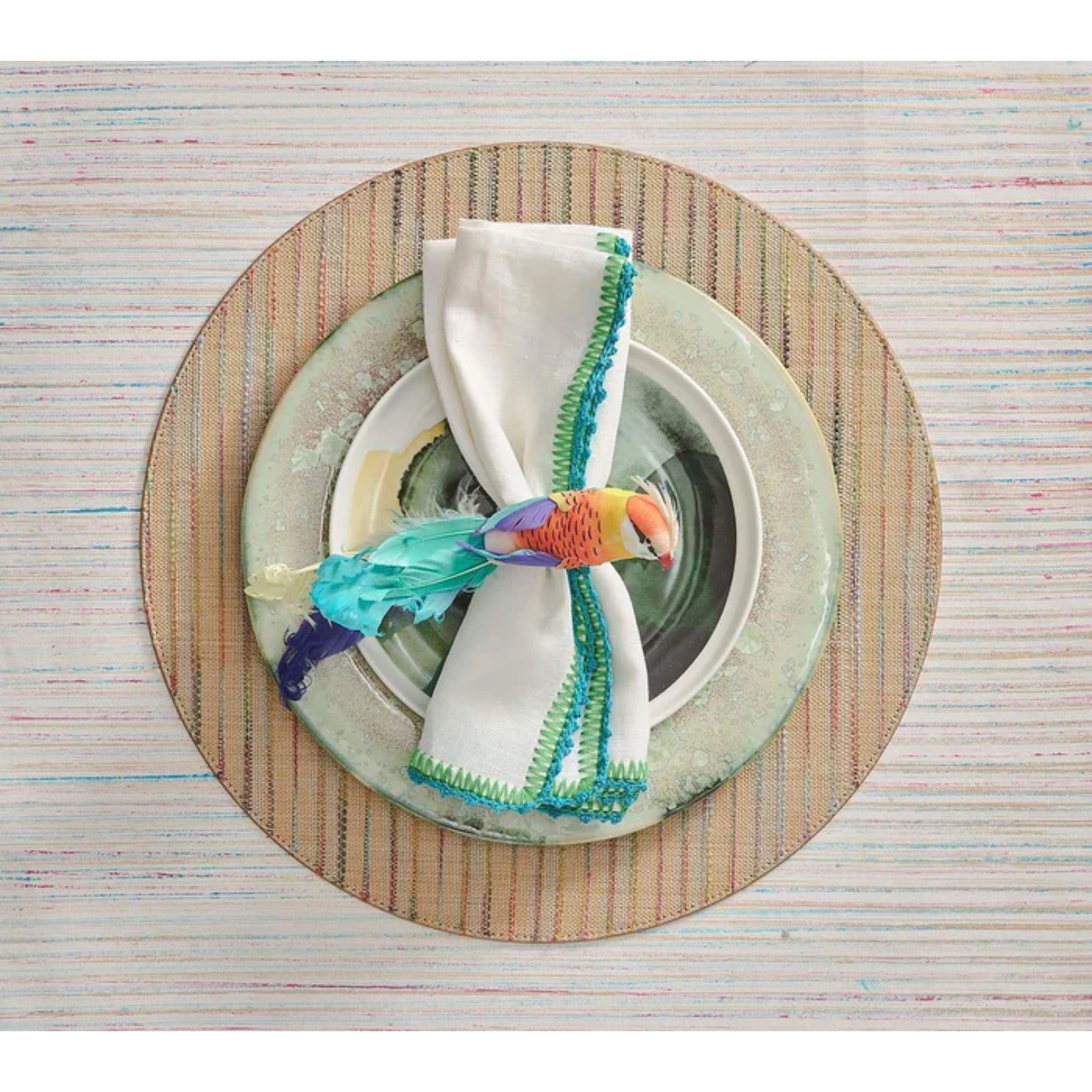 Rio Napkin Ring in Multi - Set of 4