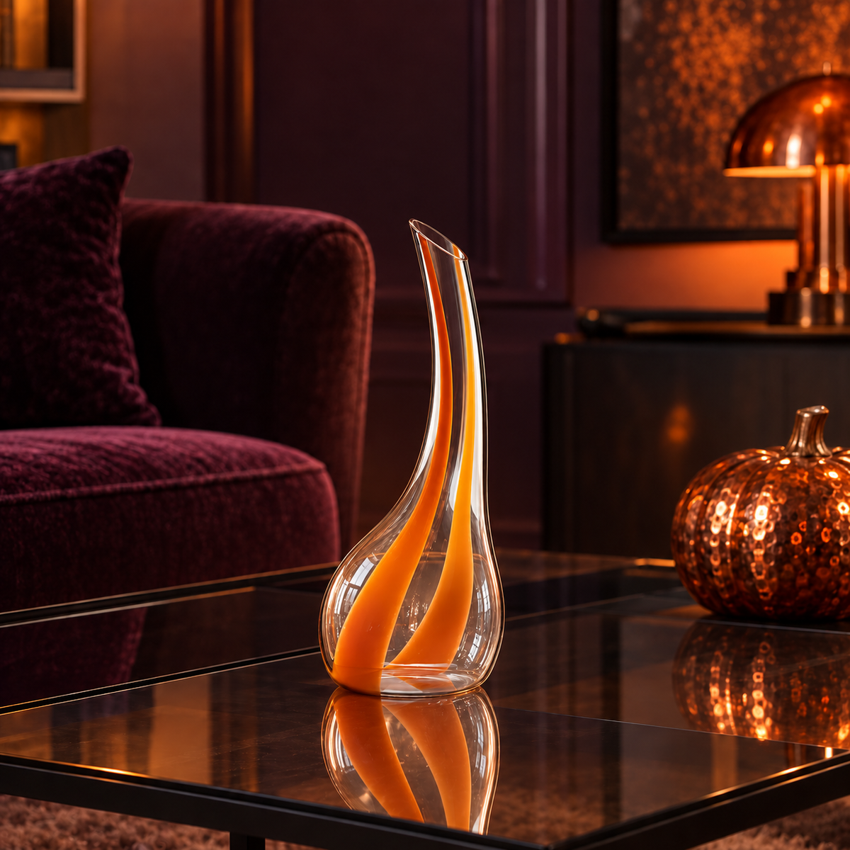 Cornetto Arancio Decanter in Orange