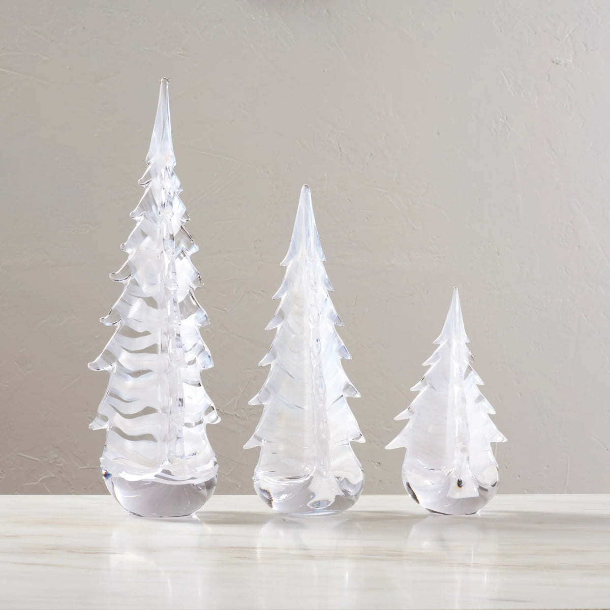 Snowdrift Evergreen Glass Tree