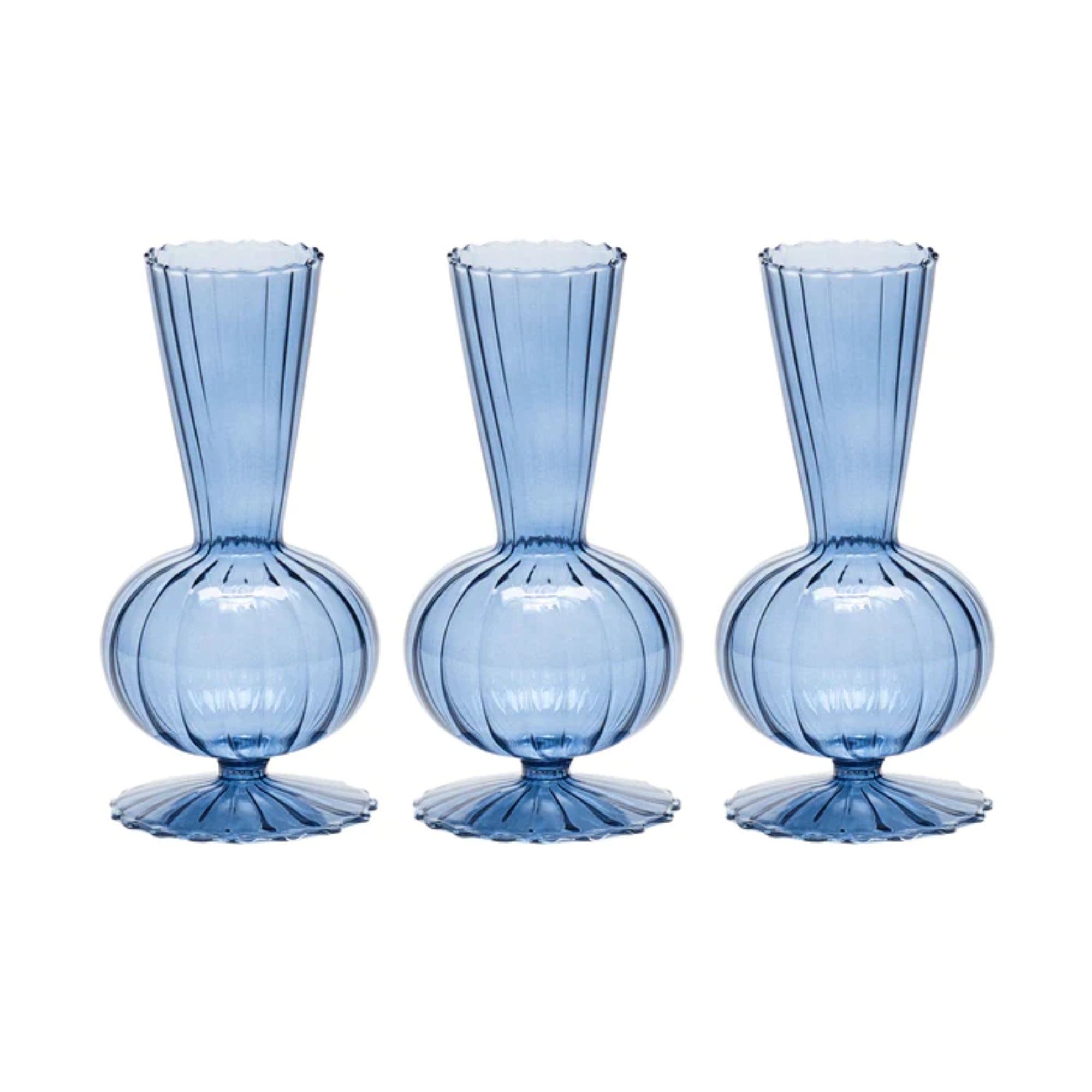 Tess Bud Vase in Cadet - Set of 3 - in Gift Box