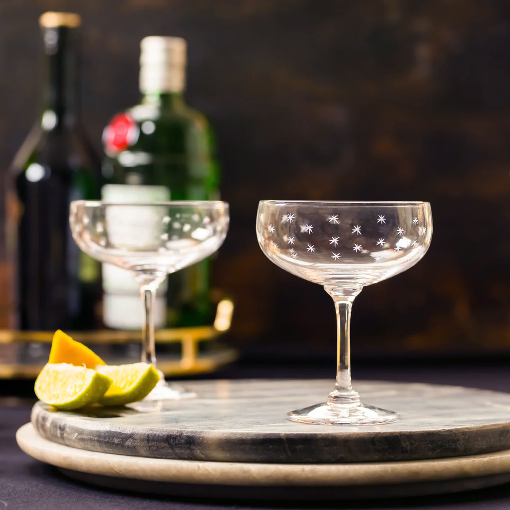 Cocktail Glasses With Stars Design (Set of 4) – Maison & Tavola
