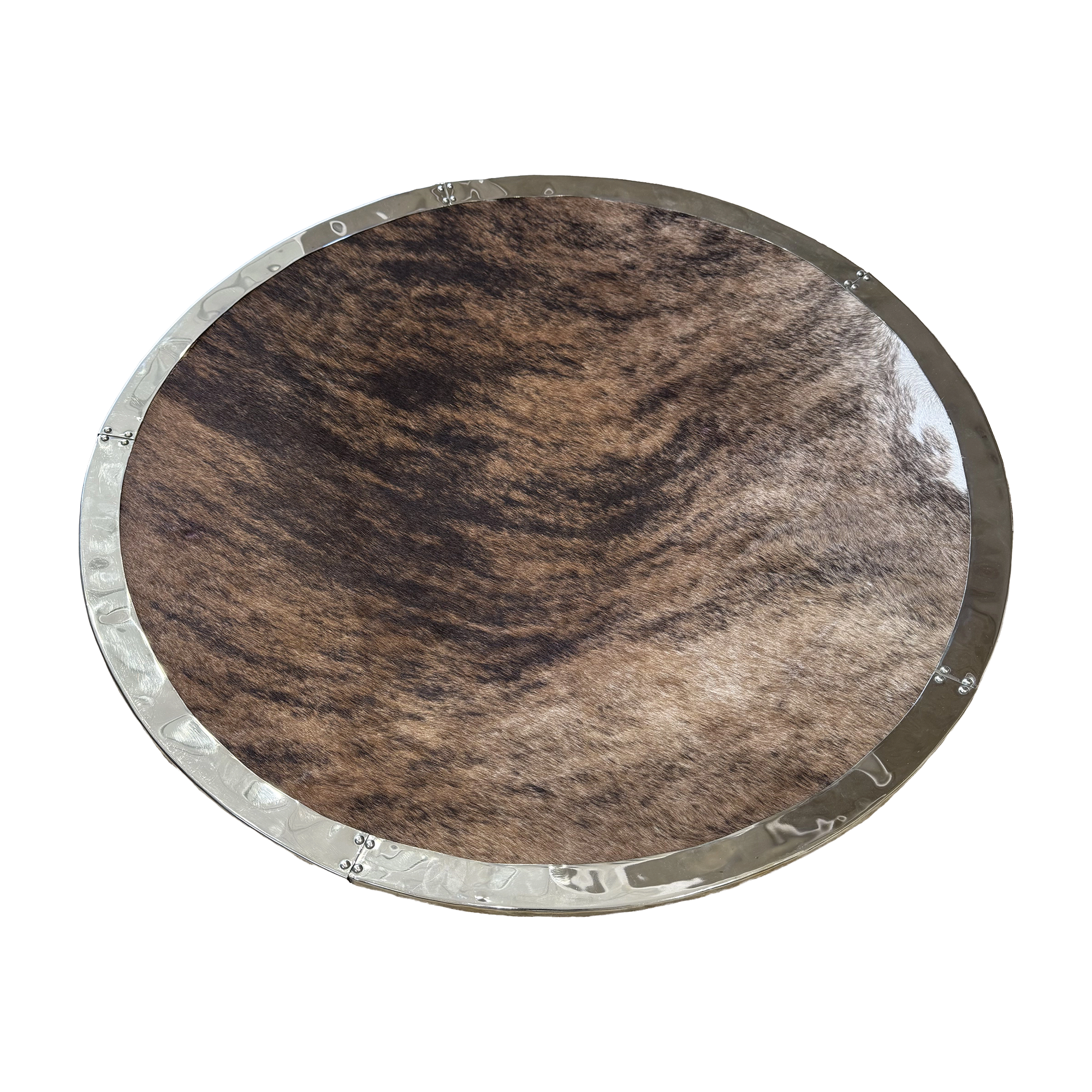 Gaucho Wood and Brown Cow Hair Tray