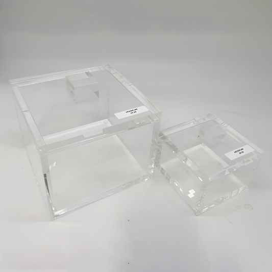 Clear Boxes with Knob on Lid