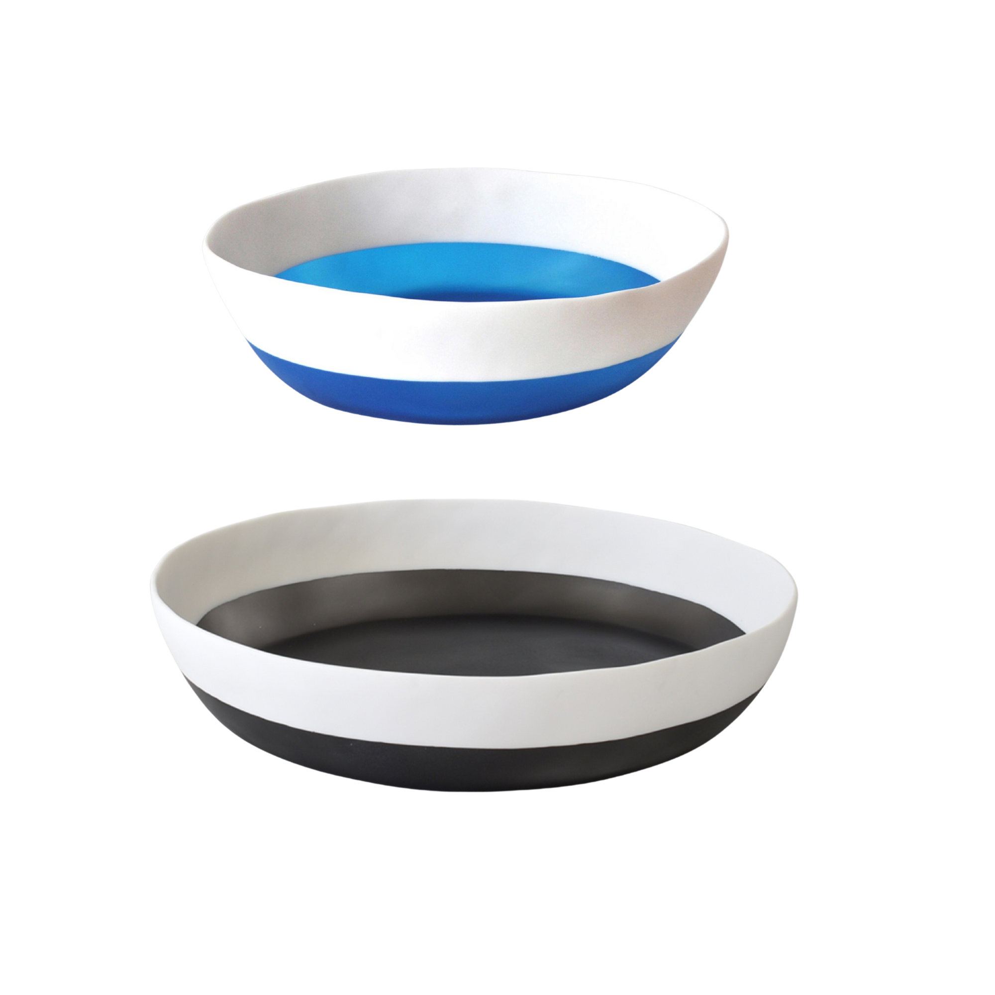 Purist Duo Two Color Wide Bowl - Black