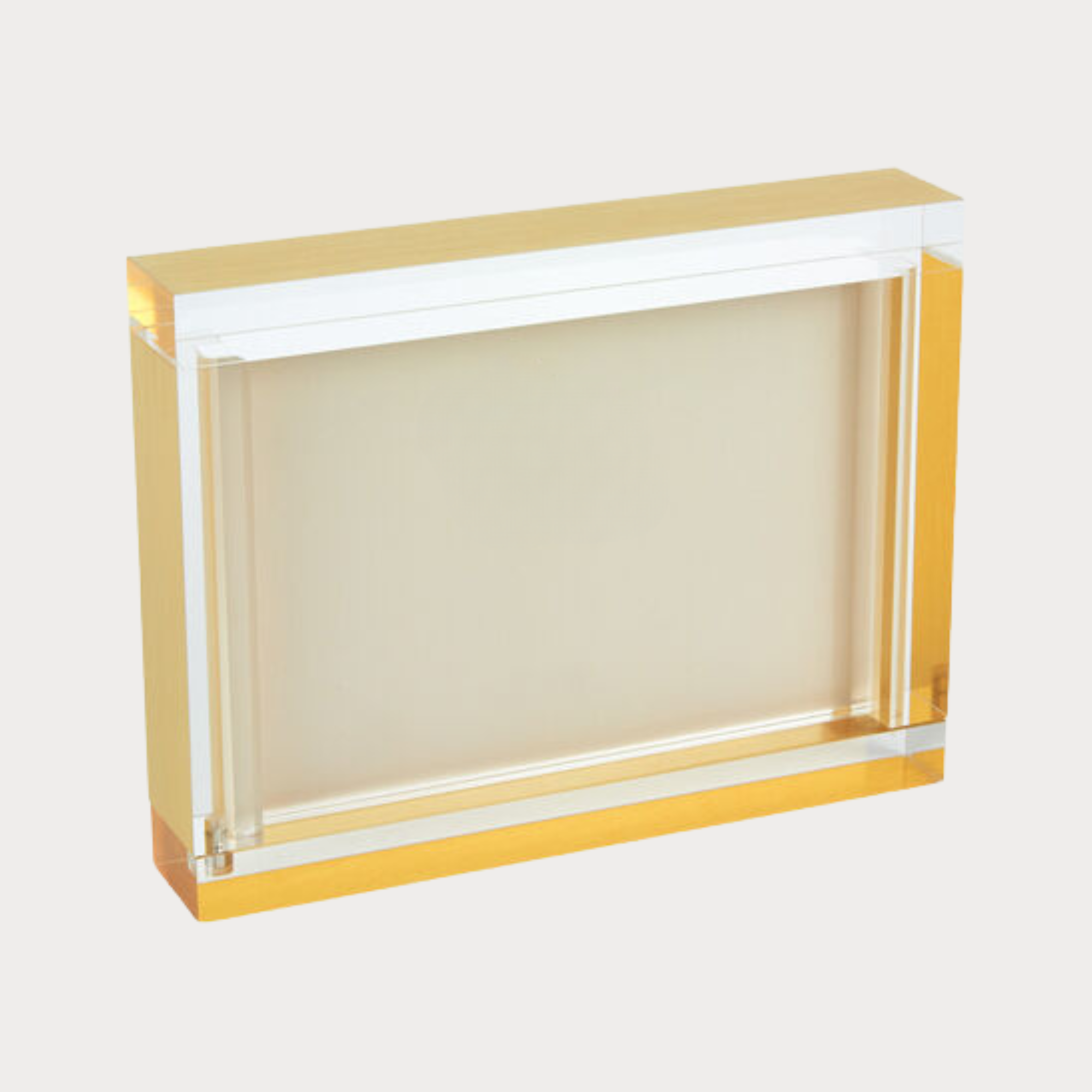 Acrylic Frame Gold Block, 5" x 7"