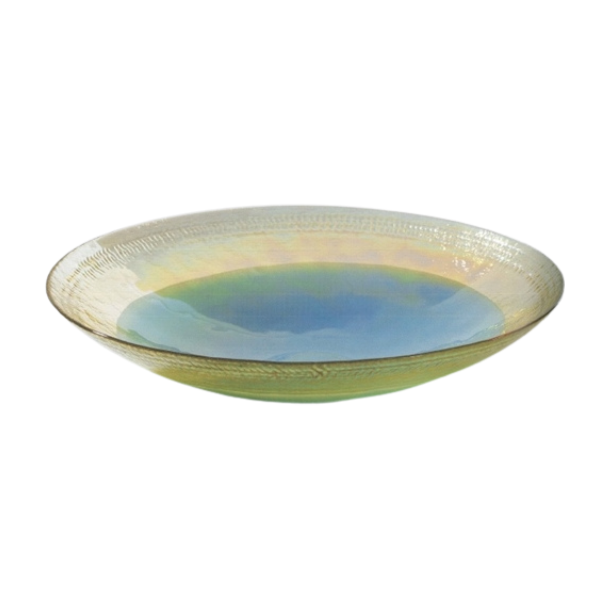 Canoe Bowl-Turquoise & Beige