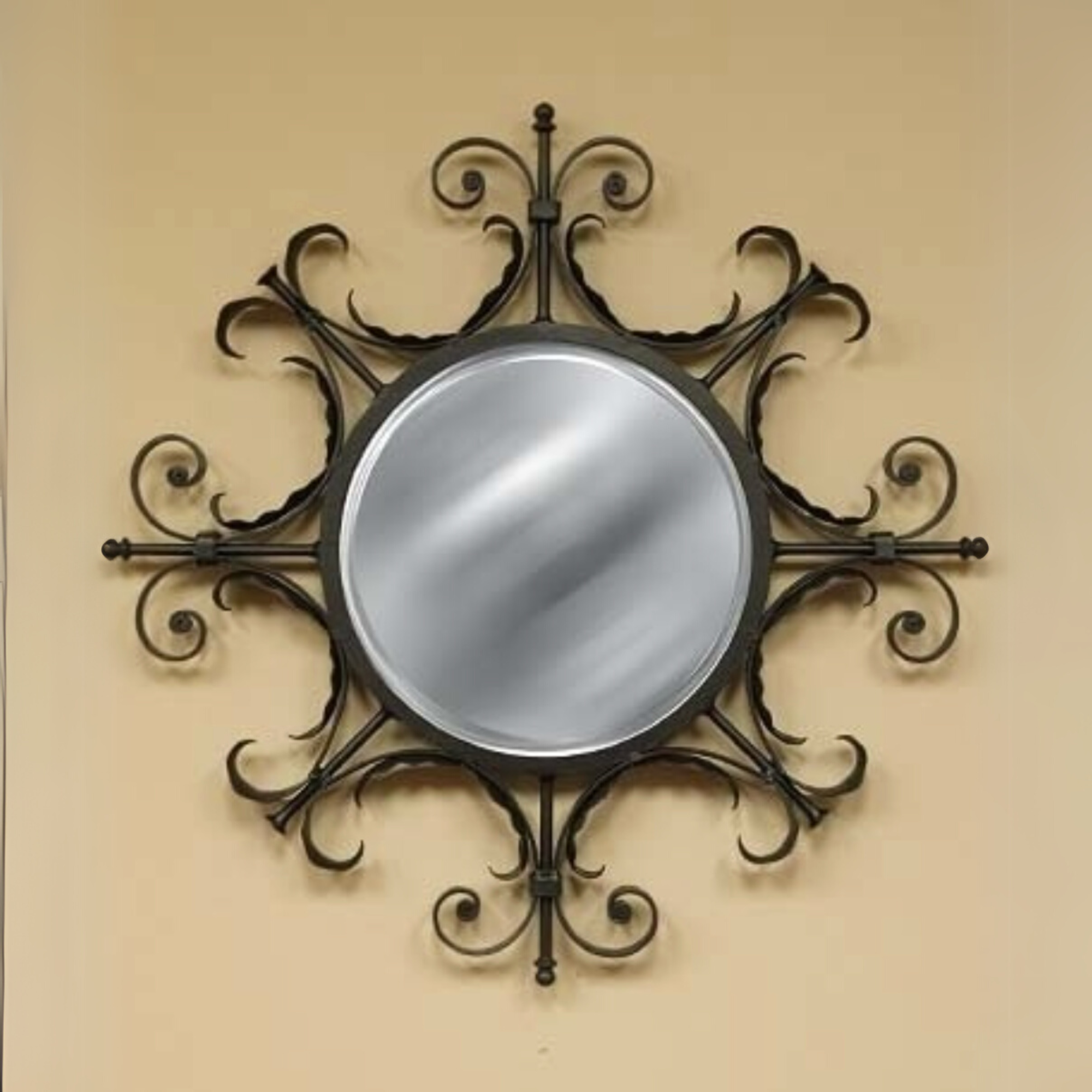 Capital Balcony Round Wall Mirror