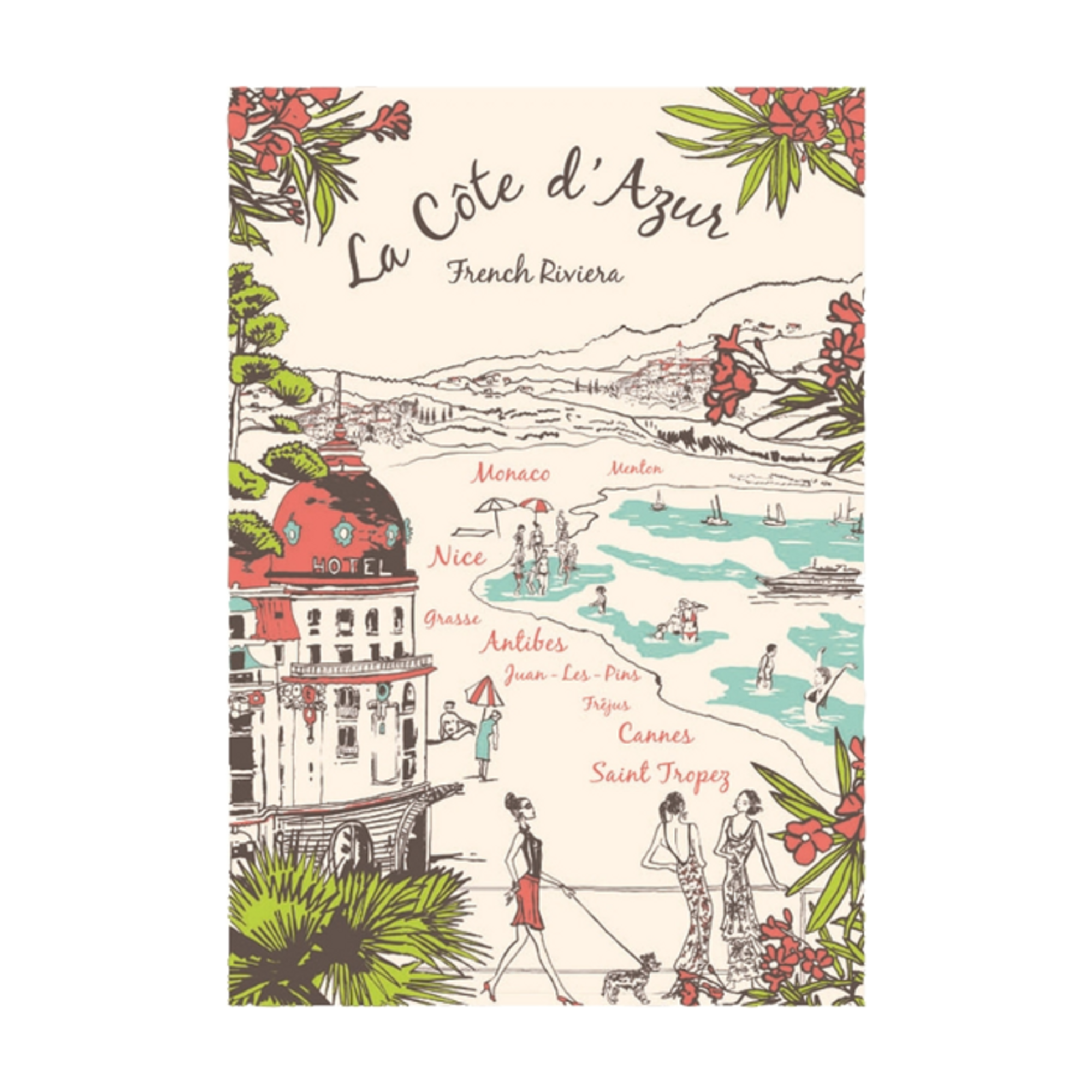 Torchons & Bouchons La Côte d’Azur Tea Towel - Set of 2