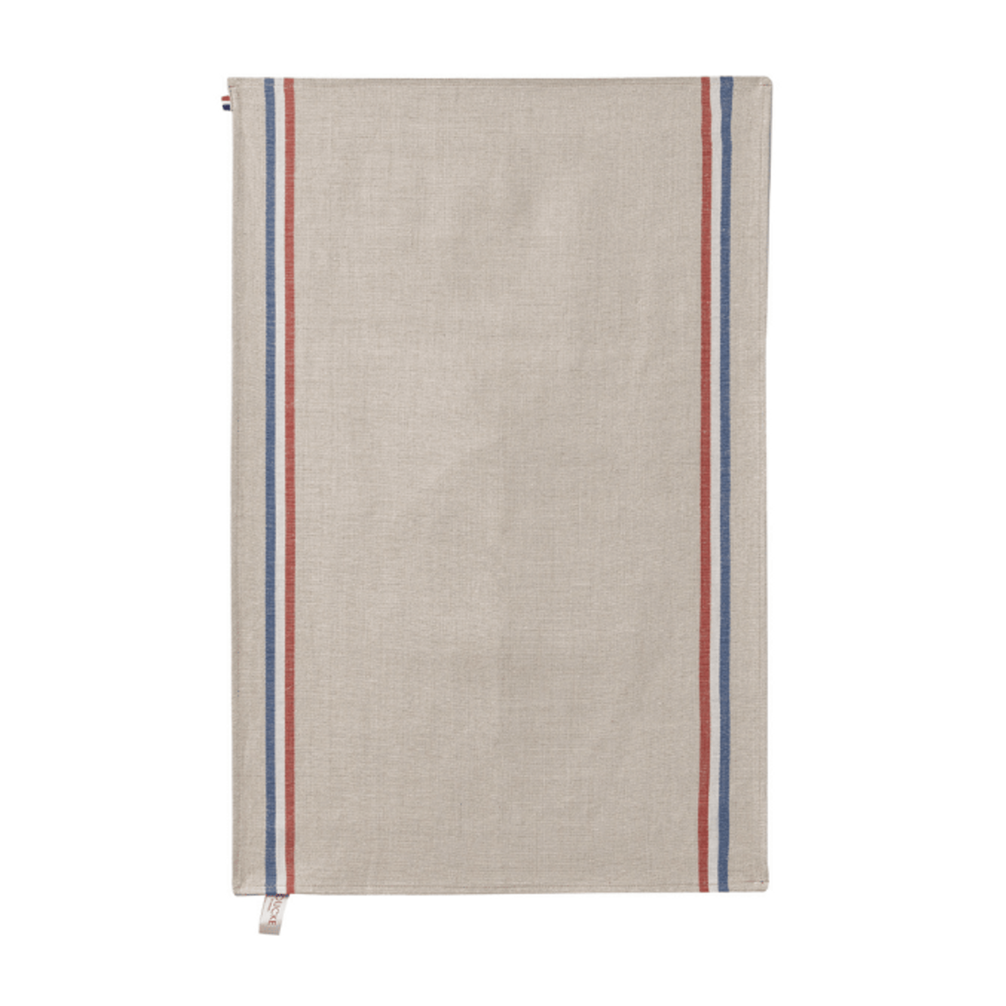 Coucke French Flag Tea Towel in Natural - Set of 2