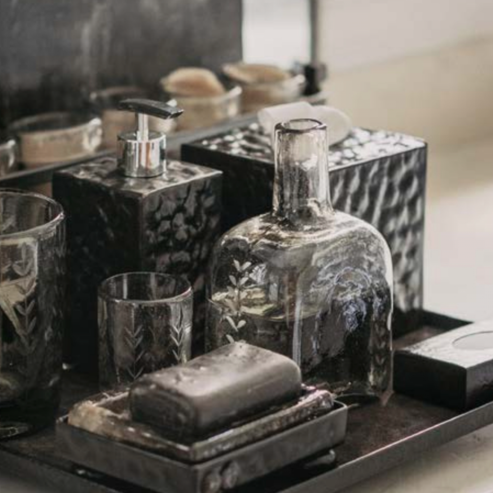 Laurel Decanter con Vaso de Agua