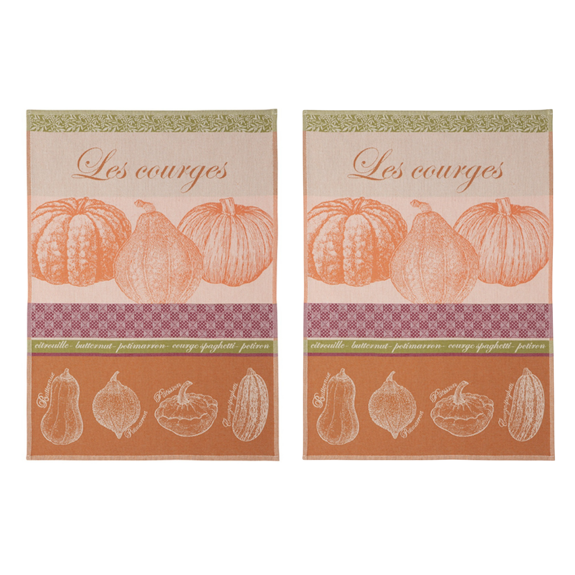 Coucke Courges/Squash Tea Towel - Set of 2
