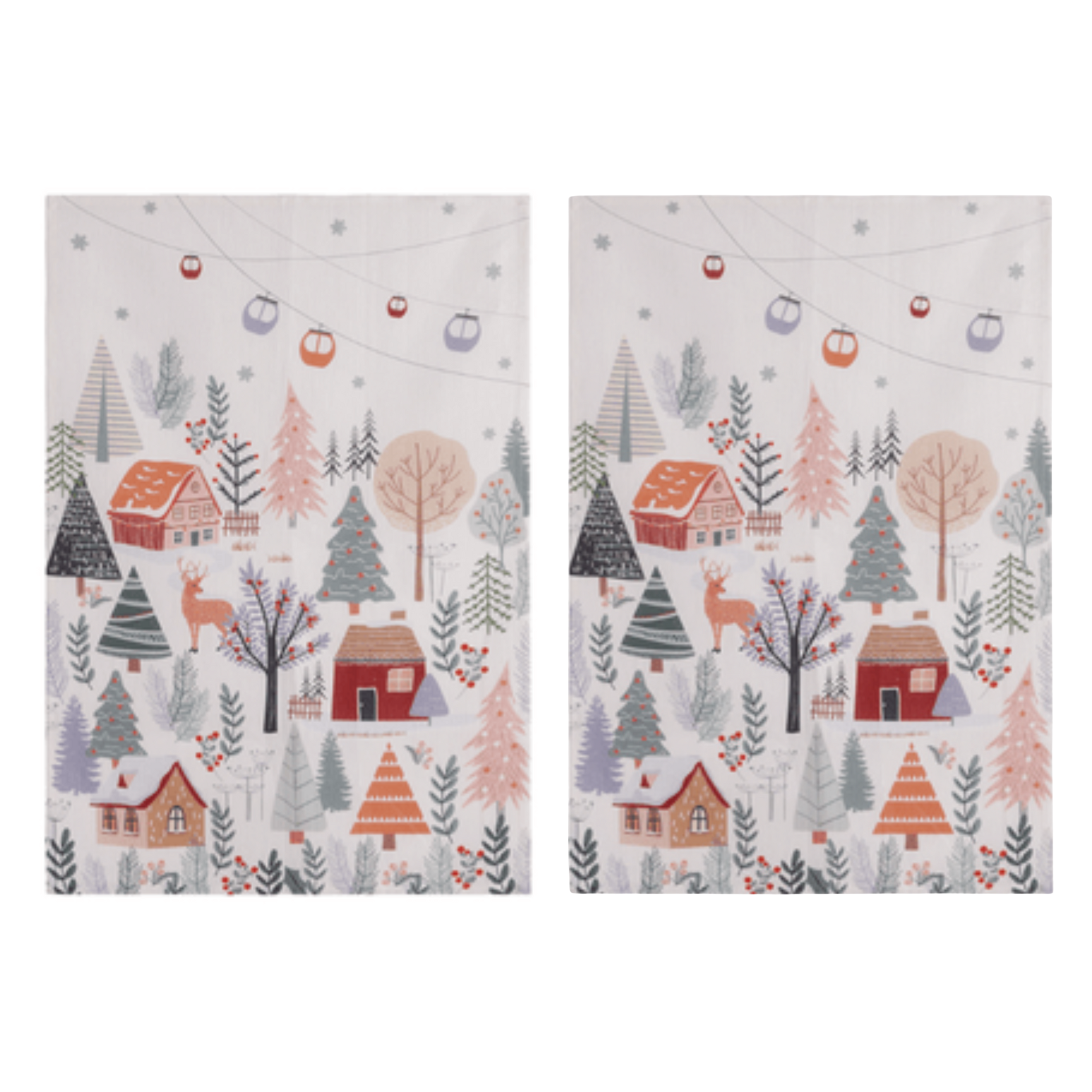 Christmas Forest Tea Towels - Set of 2