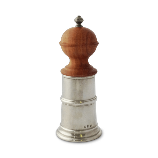 Wood & Pewter Pepper Mill