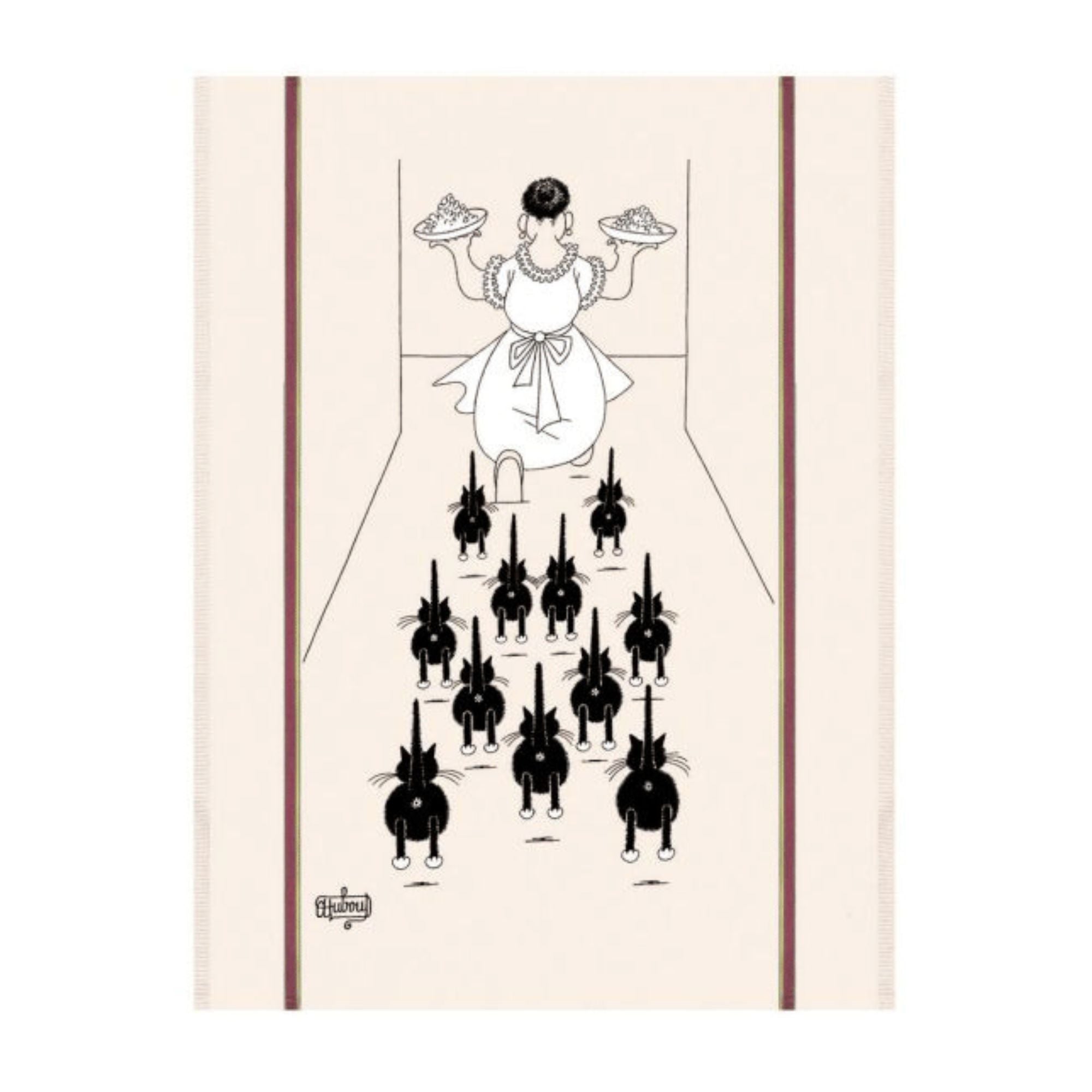 Torchons & Bouchons Dinner Time Tea Towel - Set of 2