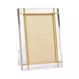 Lucite with Gold Tone Inlay Frame