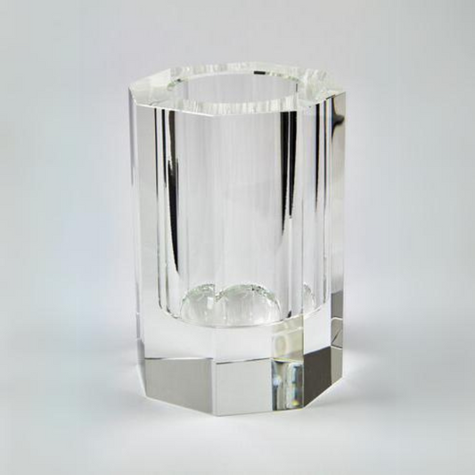 Crystal Octagonal Vase
