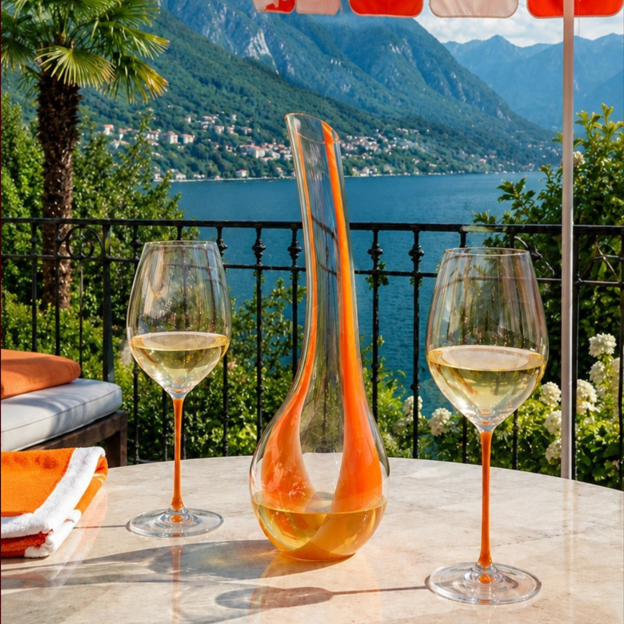 Cornetto Arancio Decanter in Orange