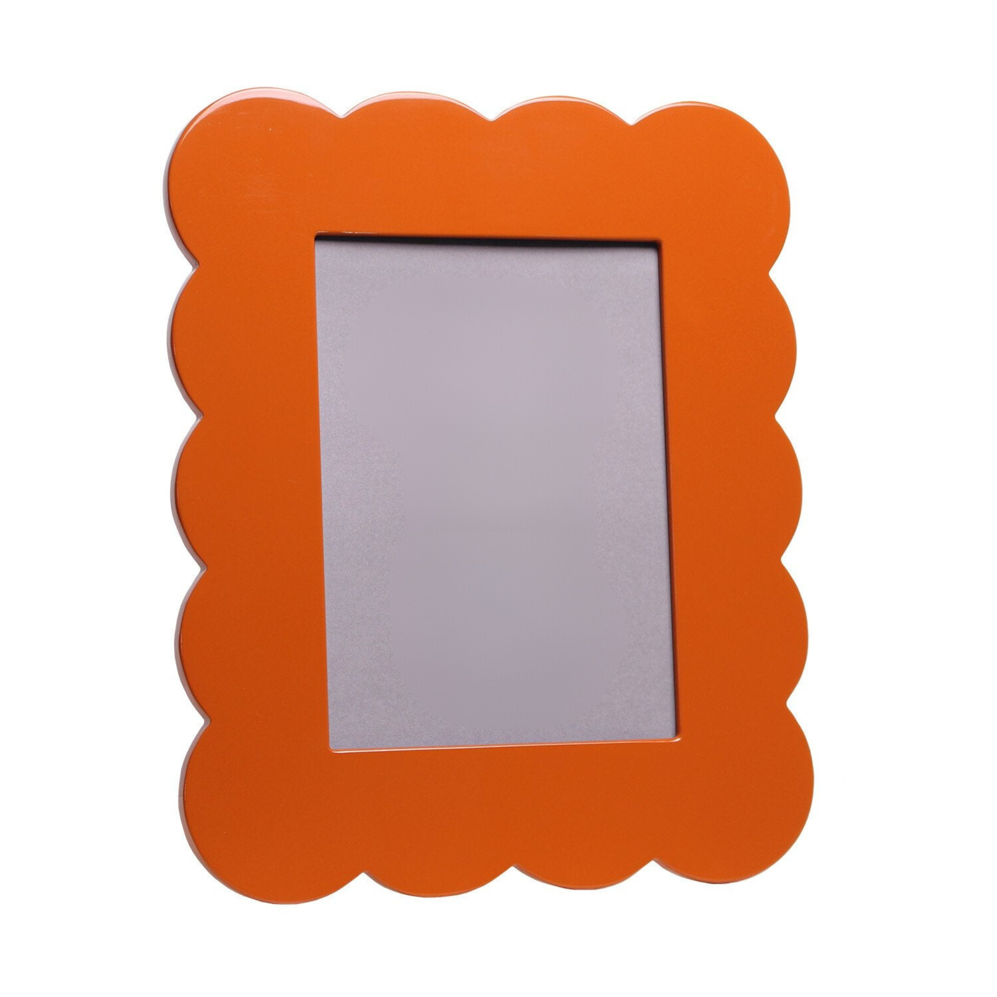 Orange Scalloped Lacquer Photo Frame