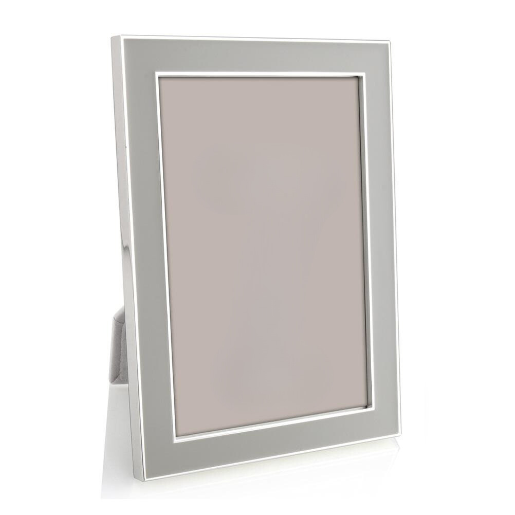 Chiffon Enamel Picture Frame with Silver Trim