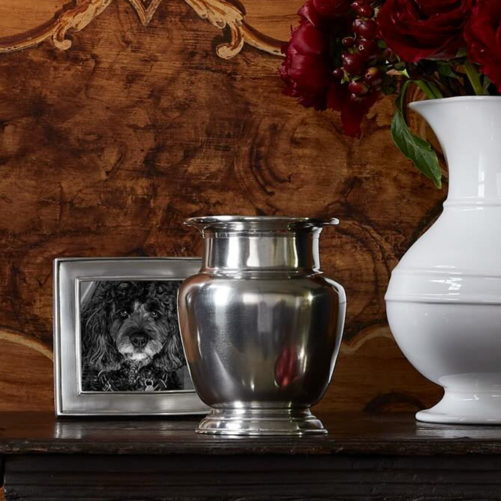 Pewter Petite Rimmed Vase