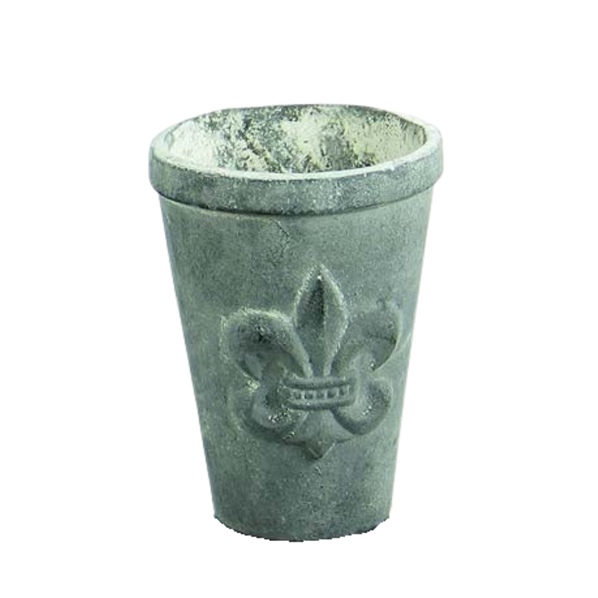 Ci Fleur De Lis Pot in Faux Lead