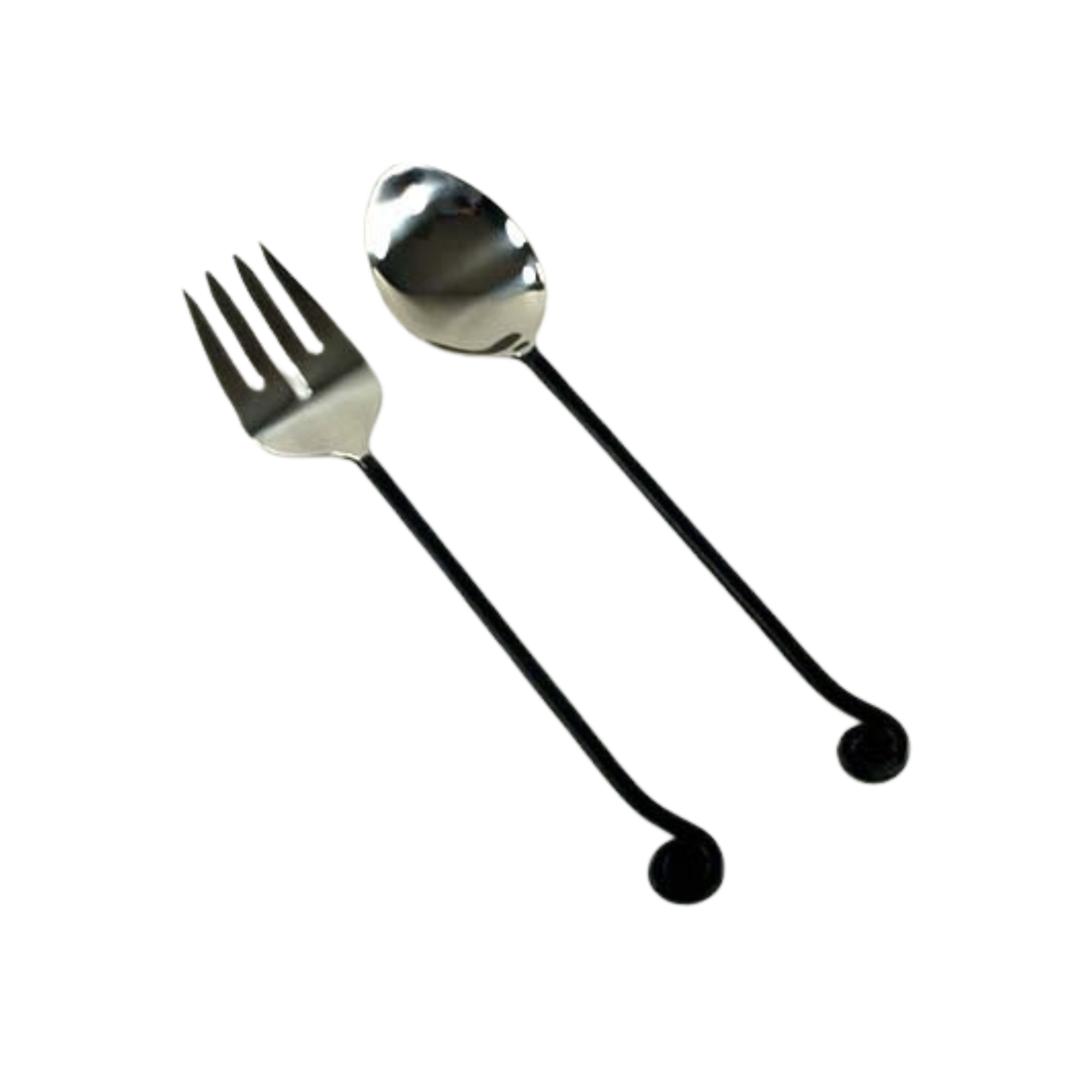 Black Swirl Servers (Set of 2)