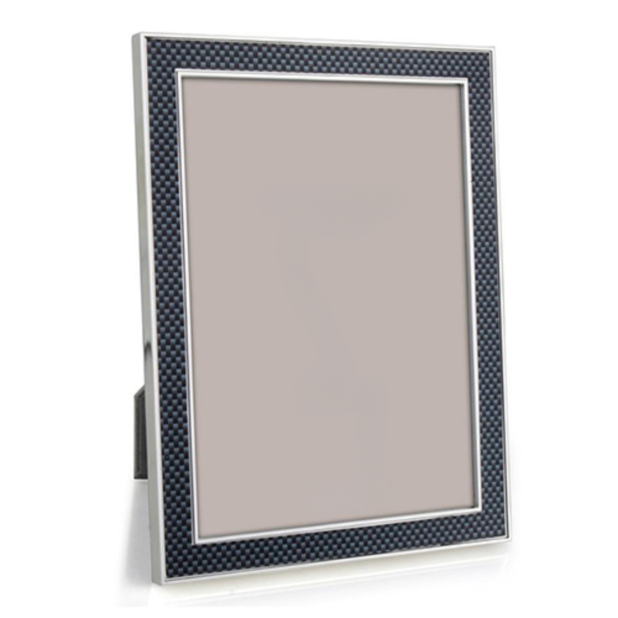 Grey Carbon Fibre & Silver 15mm Photo Frame