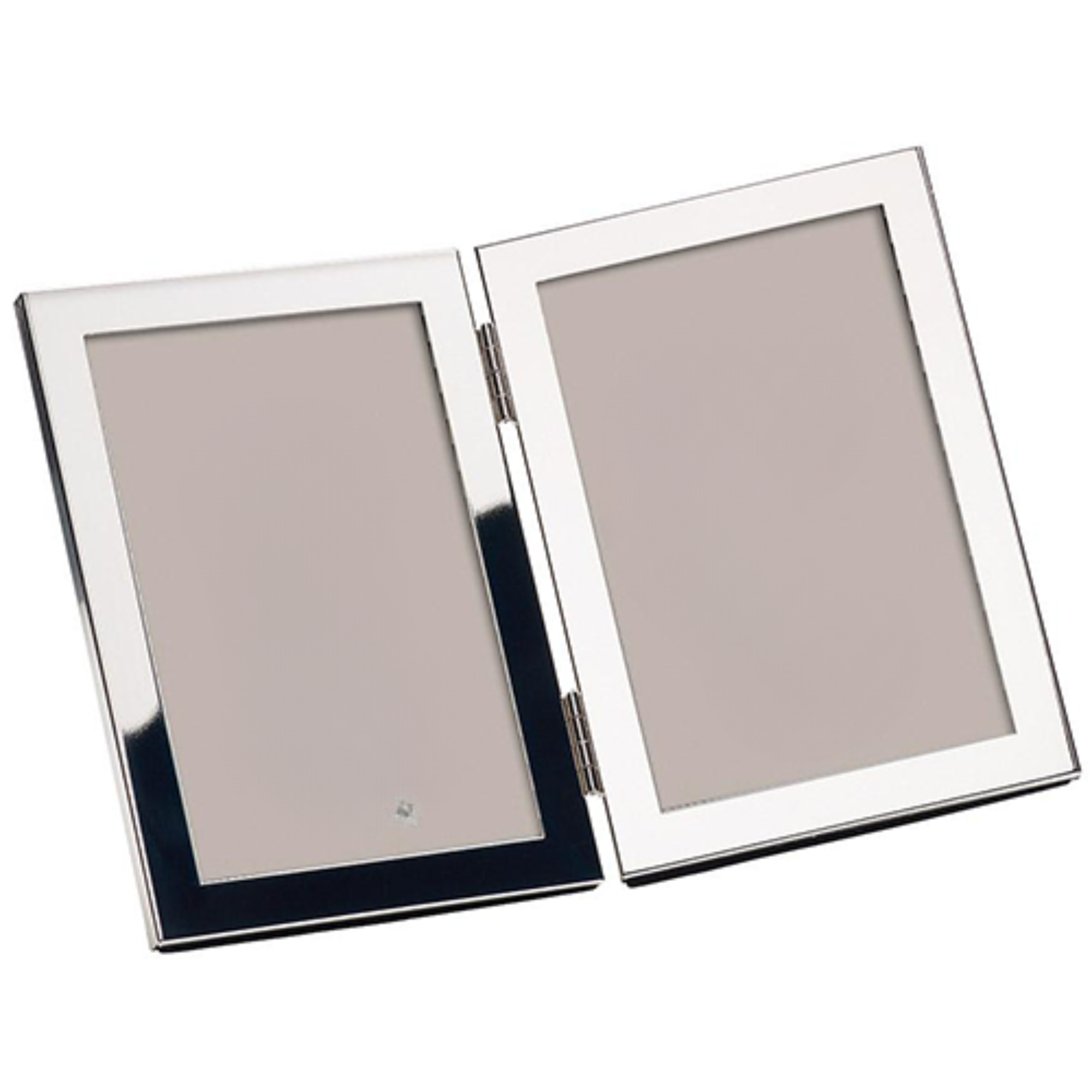 Double Silver Frame With Squared Corners