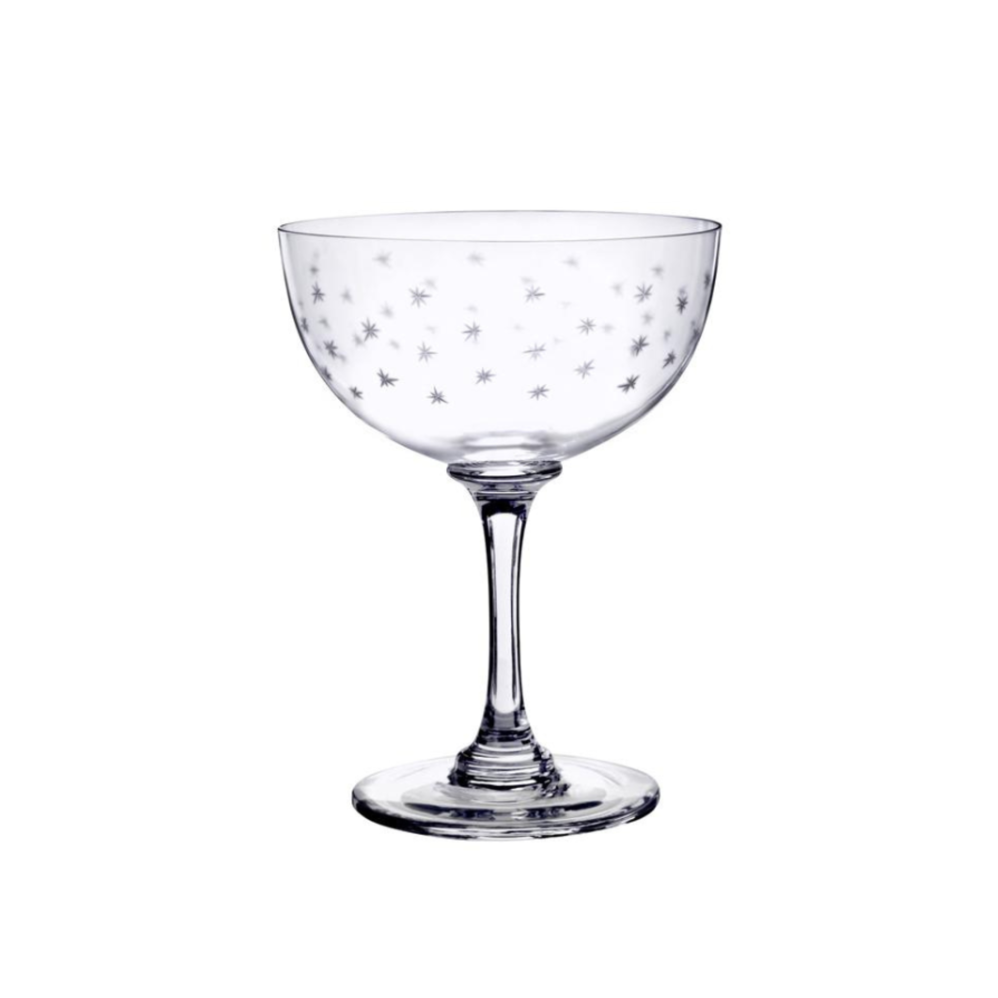 Champagne Saucers With Stars Design - Set of 6