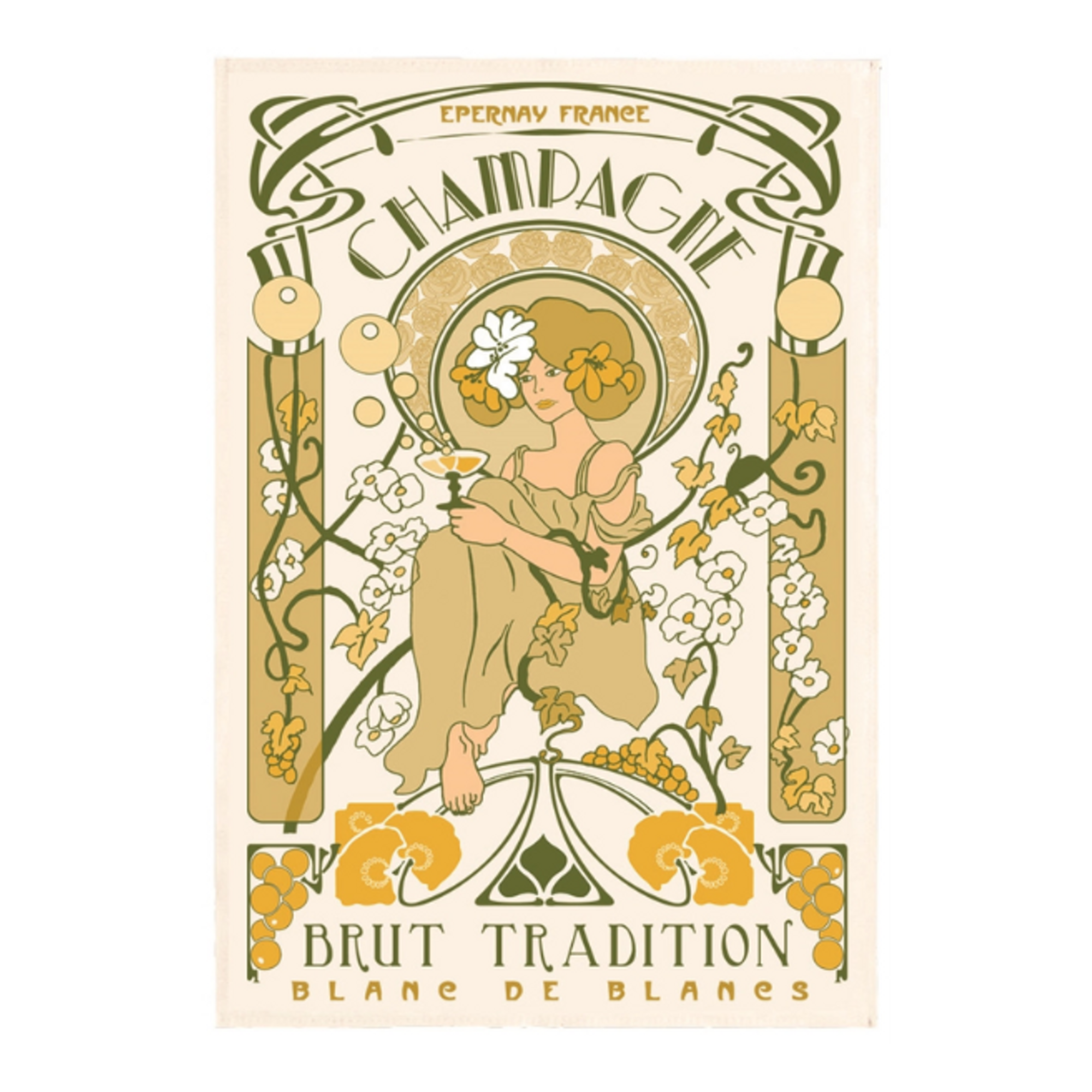 Torchons & Bouchons Tea Towel Champagne Epernay - Set of 2