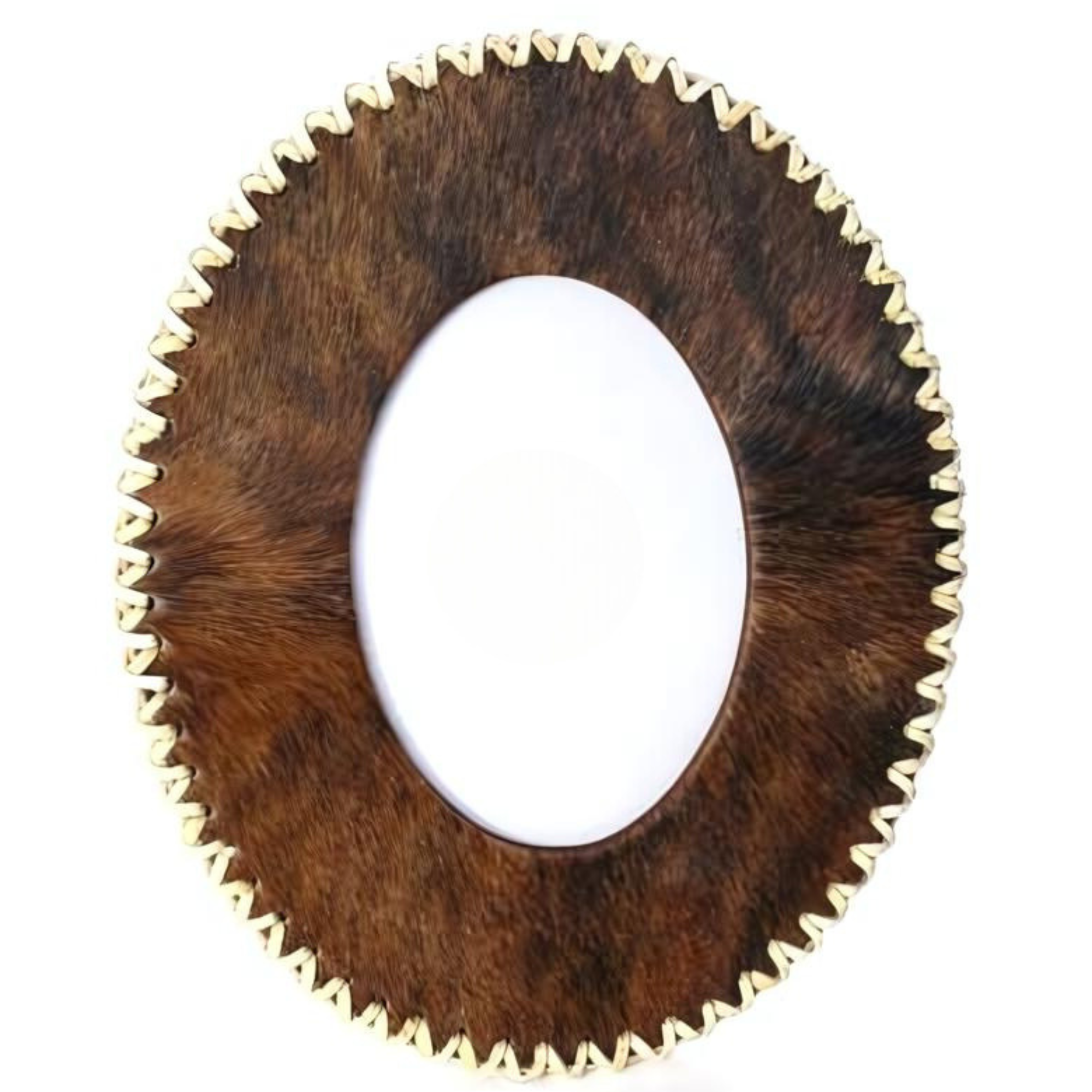 Campo Oval Frame Brown and Black Cow Hair Large