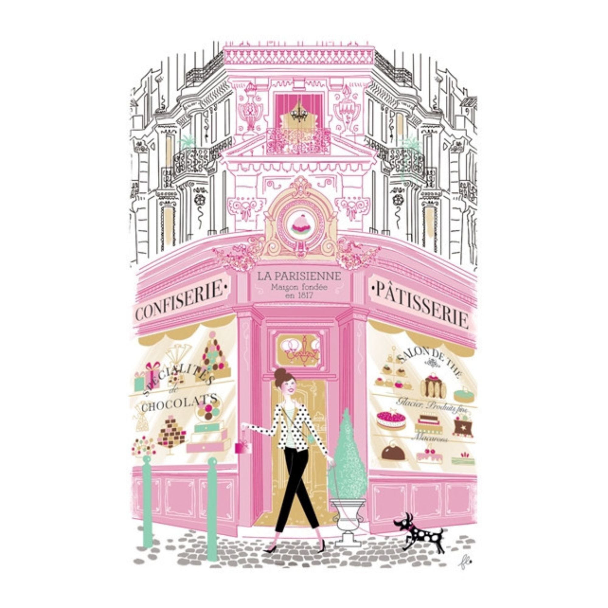 Torchons & Bouchons Pastry Shop Tea Towel - Set of 2