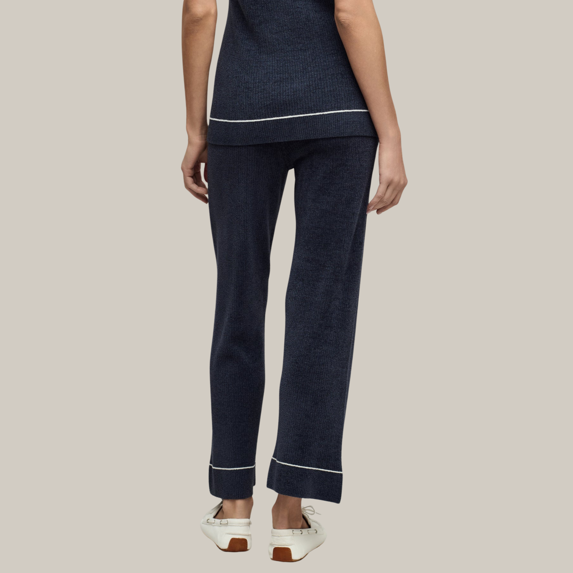 CozyChic Ultra Lite Contrast Stripe Rib Ankle Pant